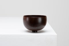 Sculptural Turned Wooden Bowl by Master Craftsman Bert Marsh 1990s