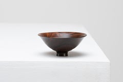 Bol sculptural en bois tourné du maître artisan Bert Marsh, années 1990