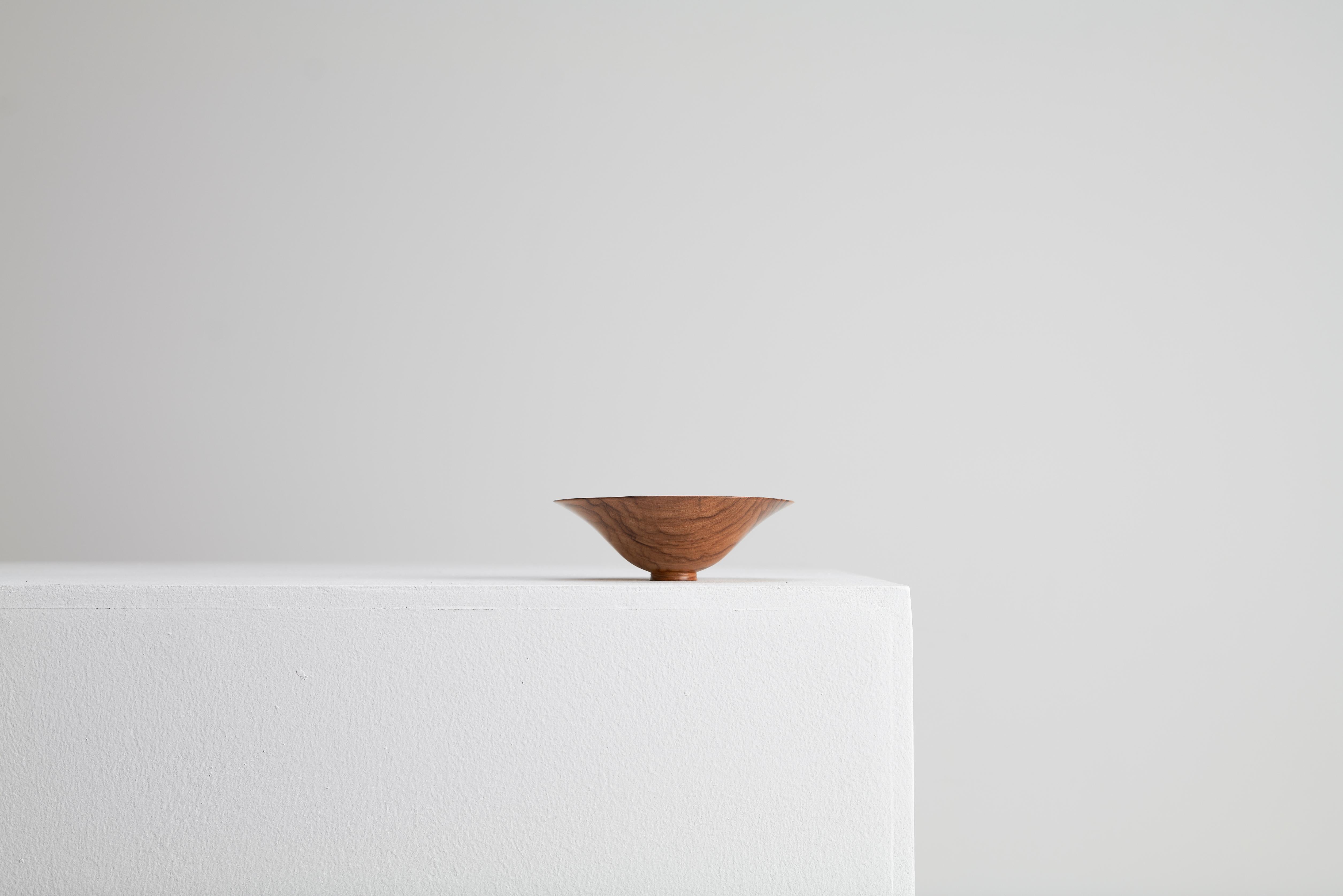 Modern Sculptural Turned Wooden Bowl by Master Craftsman Bert Marsh 1990s