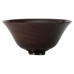 Sculptural Turned Wooden Bowl by Master Craftsman Bert Marsh 1990s