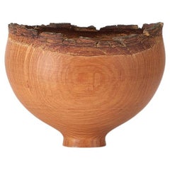 Skulpturale Schale aus gedrechseltem Holz von Meisterhandwerker Bert Marsh, 1990er Jahre