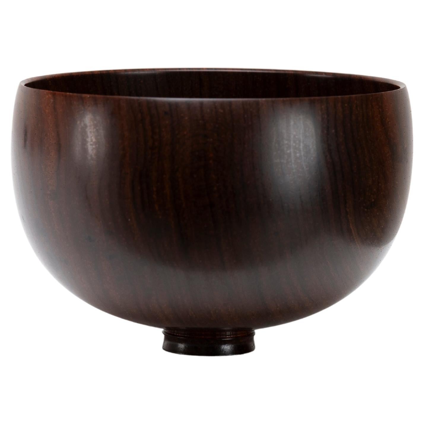 Sculptural Turned Wooden Bowl by Master Craftsman Bert Marsh 1990s For Sale