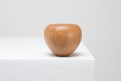 Cuenco escultórico de madera torneada del maestro artesano Ray Key Años 90