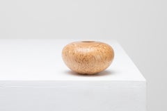 Cuenco escultórico de madera torneada del maestro artesano Ray Key Años 90