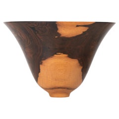 Ciotola/vaso scultoreo in legno tornito del maestro artigiano Bert Marsh anni '90