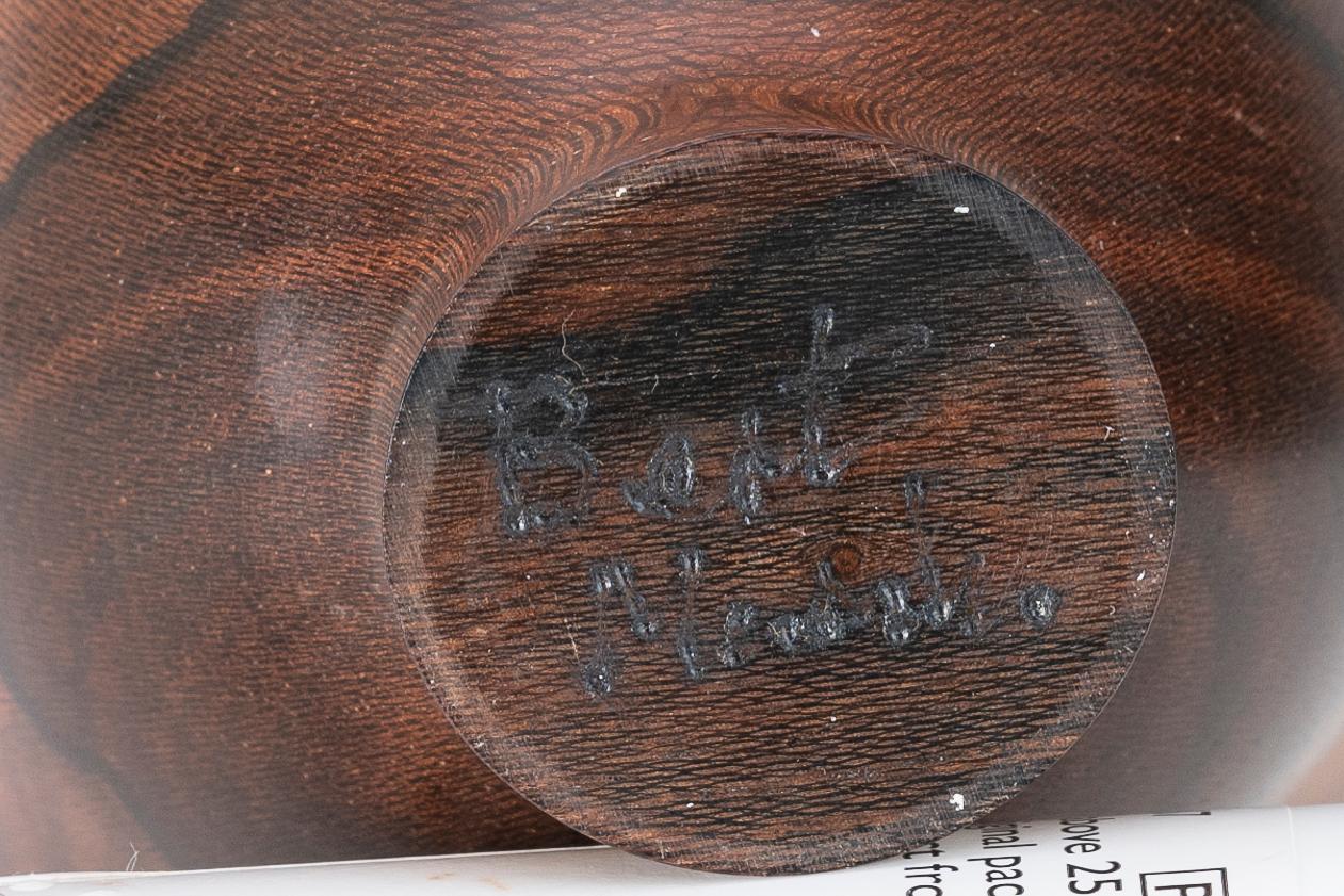 Legno massiccio Vaso scultoreo in legno tornito del maestro artigiano Bert Marsh anni '90 in vendita