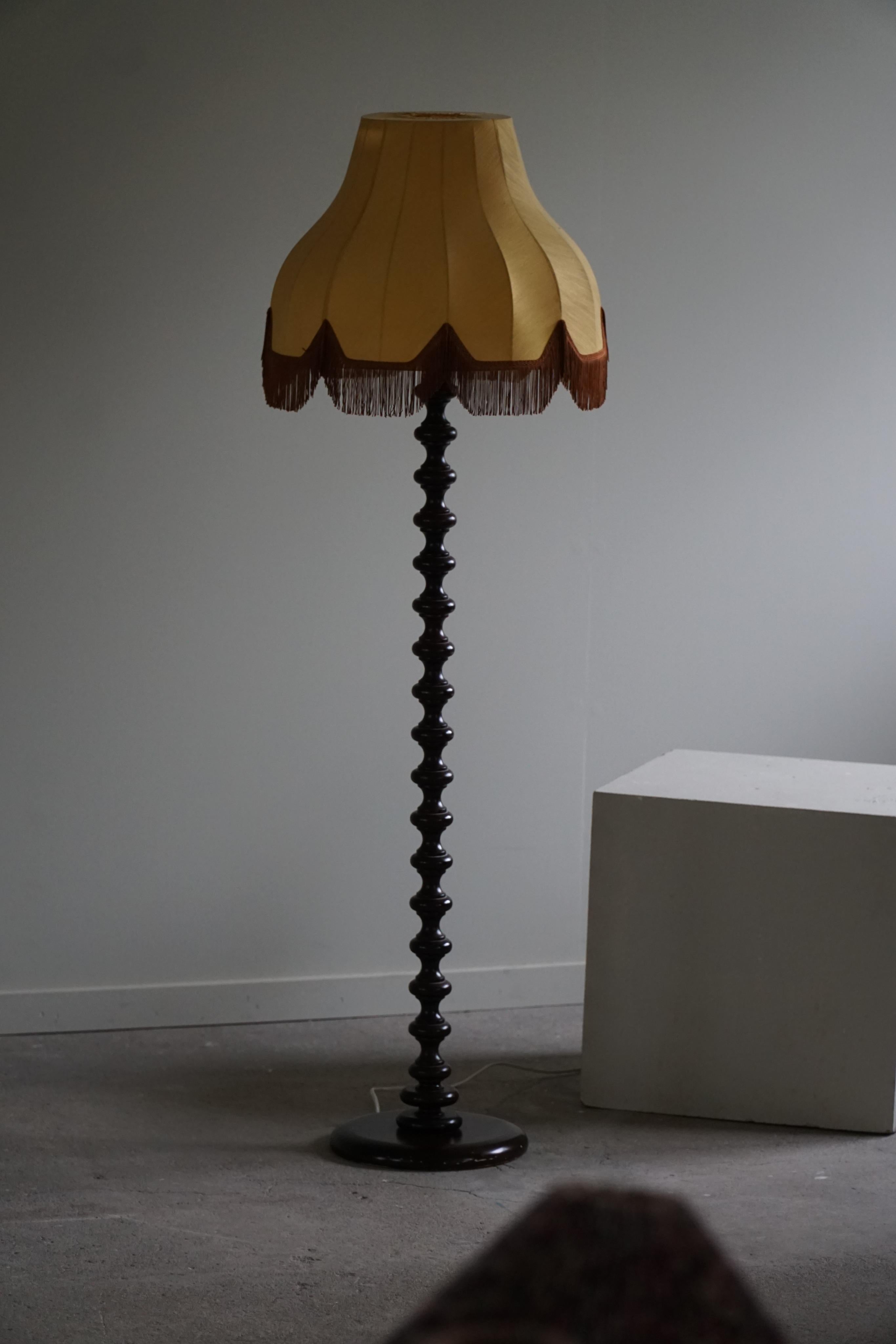 Sculptural Twisted Baroque Style Floor Lamp, Danish Midcentury, 1950s 8