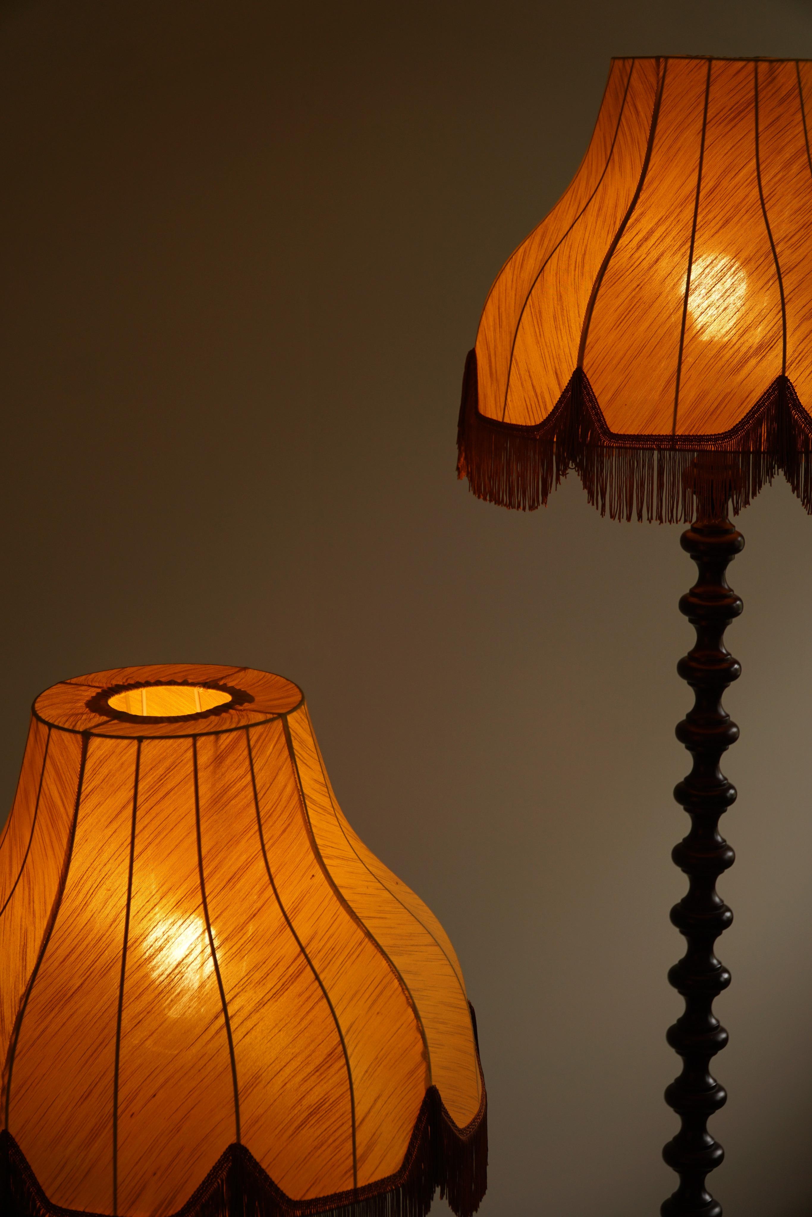 20th Century Sculptural Twisted Baroque Style Floor Lamp, Danish Midcentury, 1950s