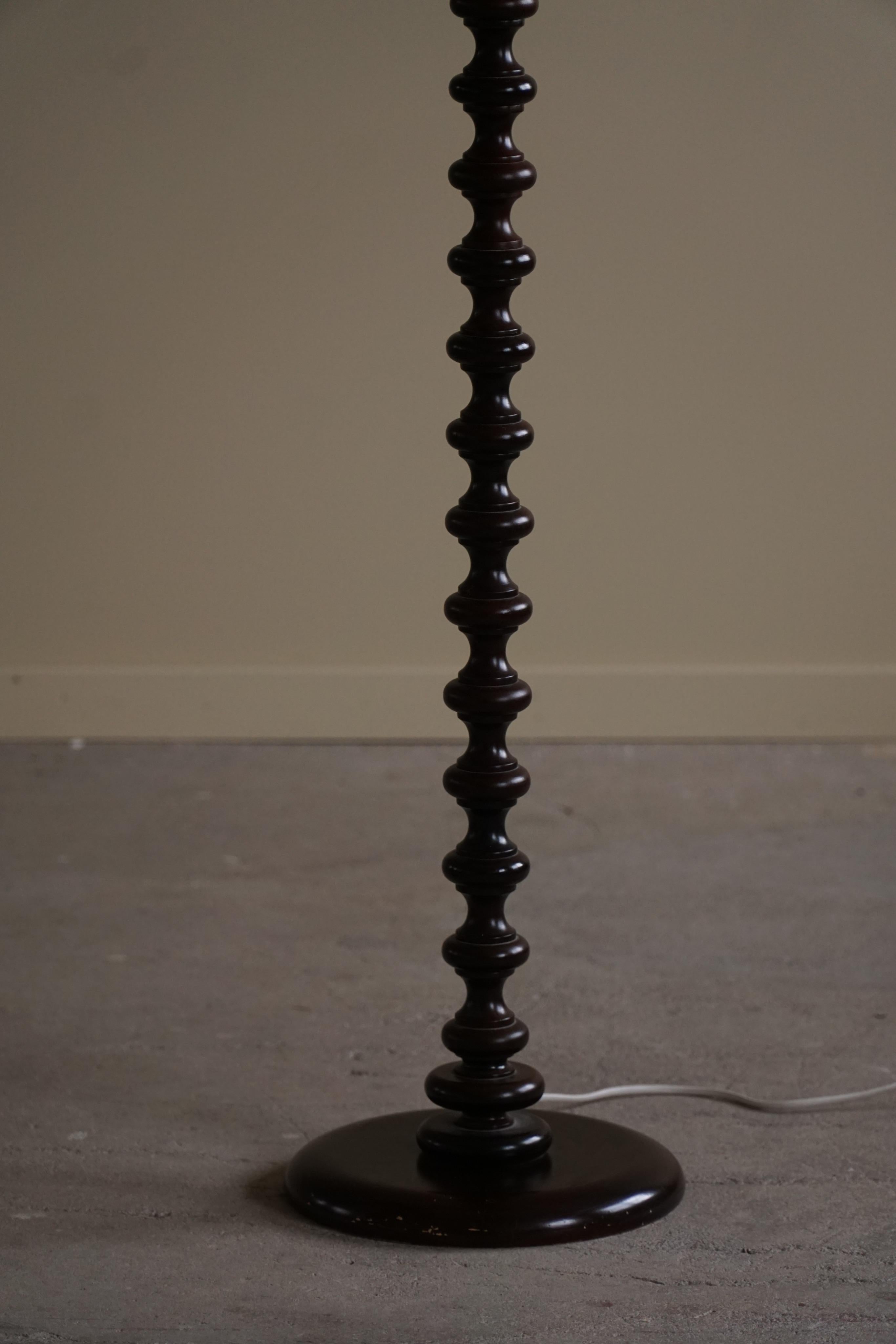 Sculptural Twisted Baroque Style Floor Lamp, Danish Midcentury, 1950s 4