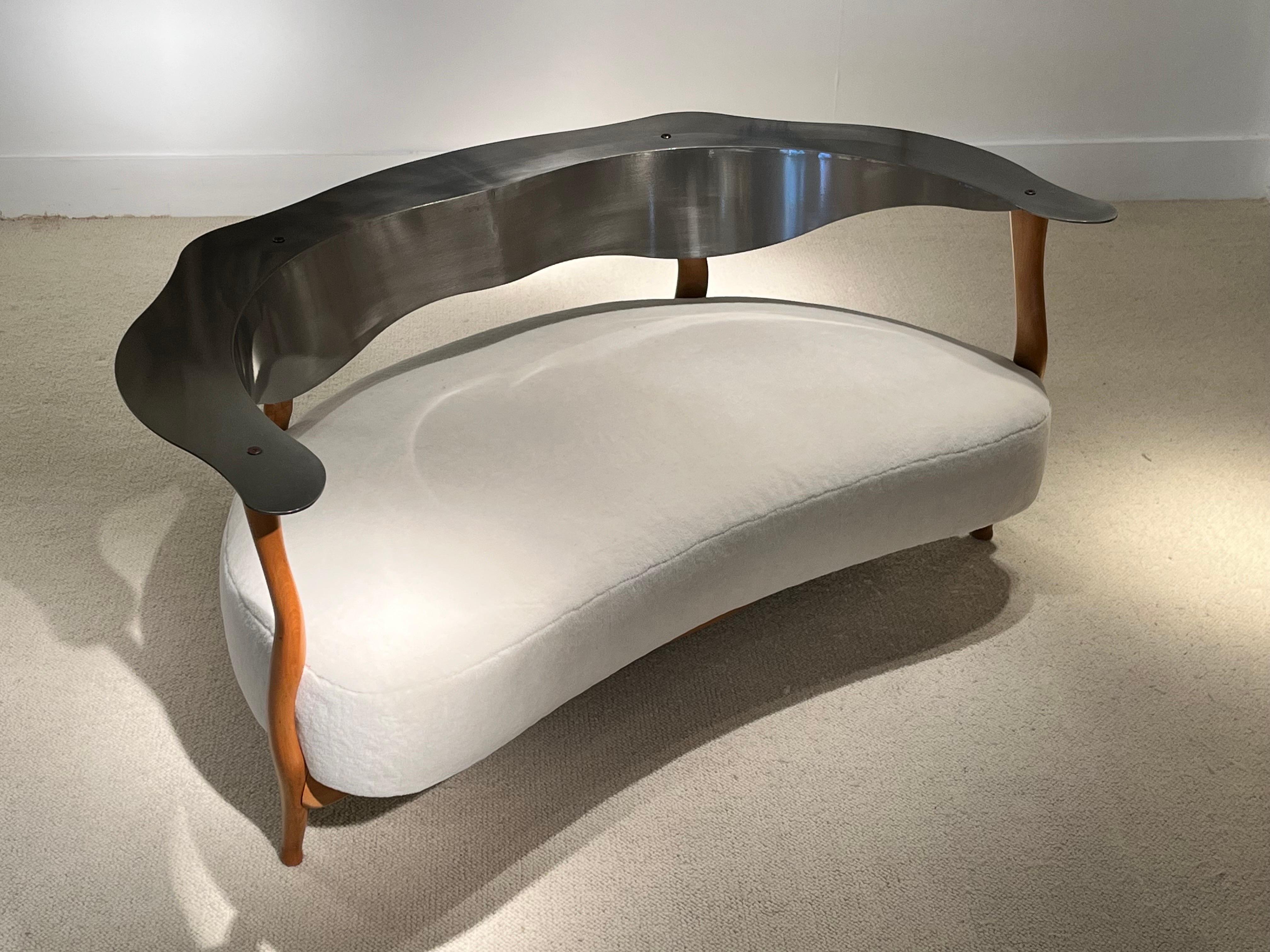 Mid-Century Modern Sculptural Two Seater Sofa By Kurt Beier