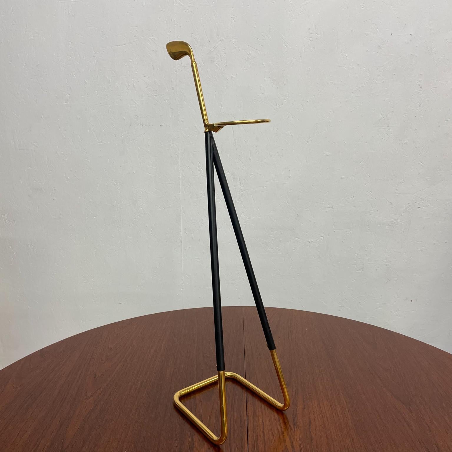 Sculptural Umbrella Stand Polished Brass Italy 1950s Modernist Style Ico Parisi 2