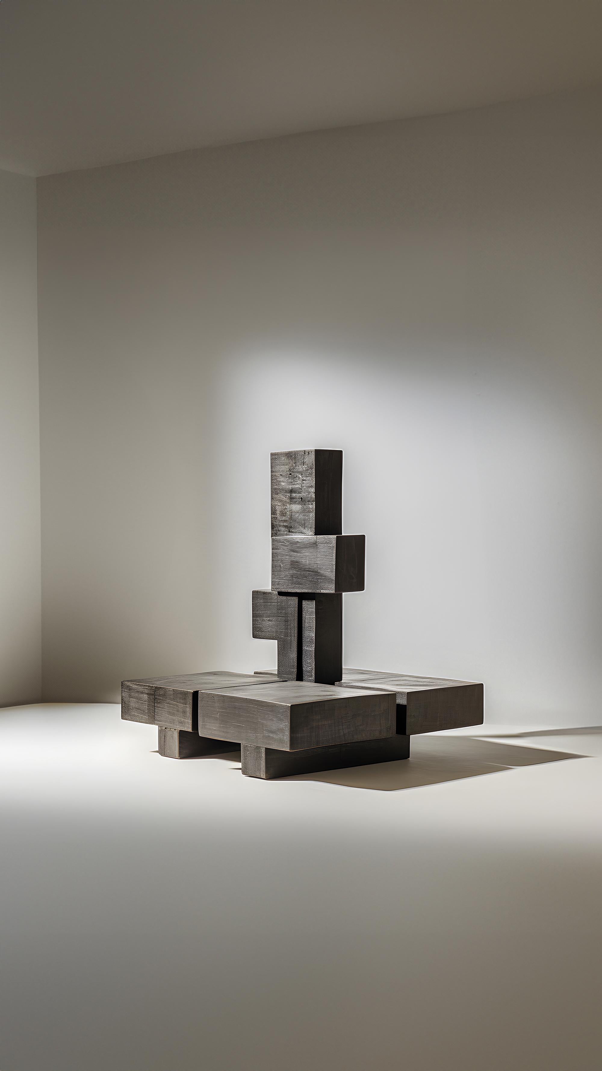 Skulpturale unsichtbare Kraft #62: Joel Escalonas Massivholztisch, Modern Art Piece (Mexikanisch) im Angebot