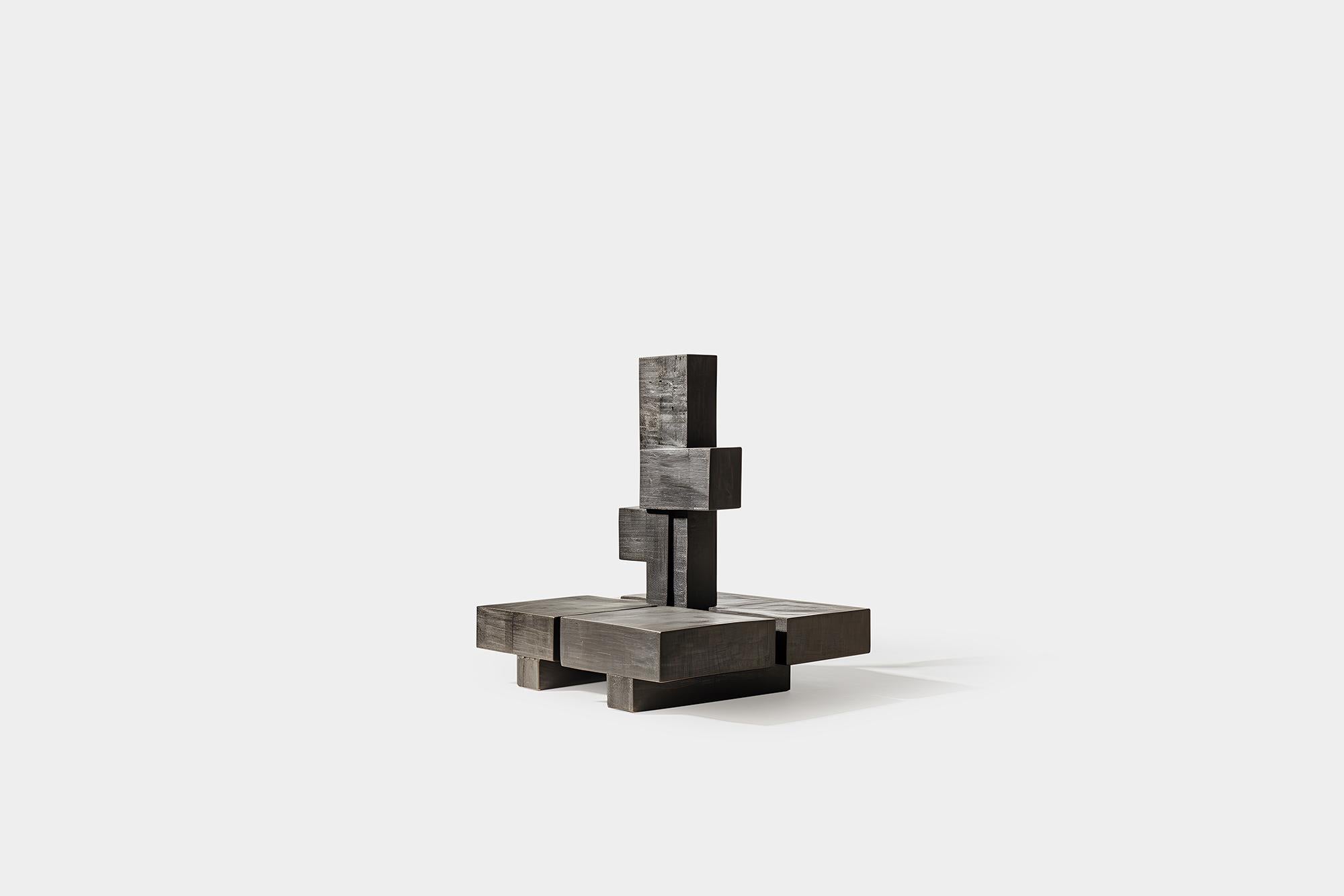 Skulpturale unsichtbare Kraft #62: Joel Escalonas Massivholztisch, Modern Art Piece im Angebot 1