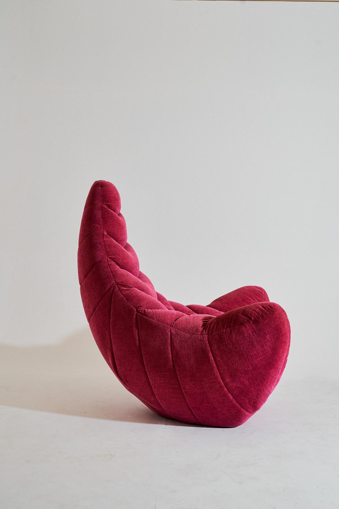 Modern Sculptural Upholstered Popcorn Armchair by Kunaal Kyhaan For Sale