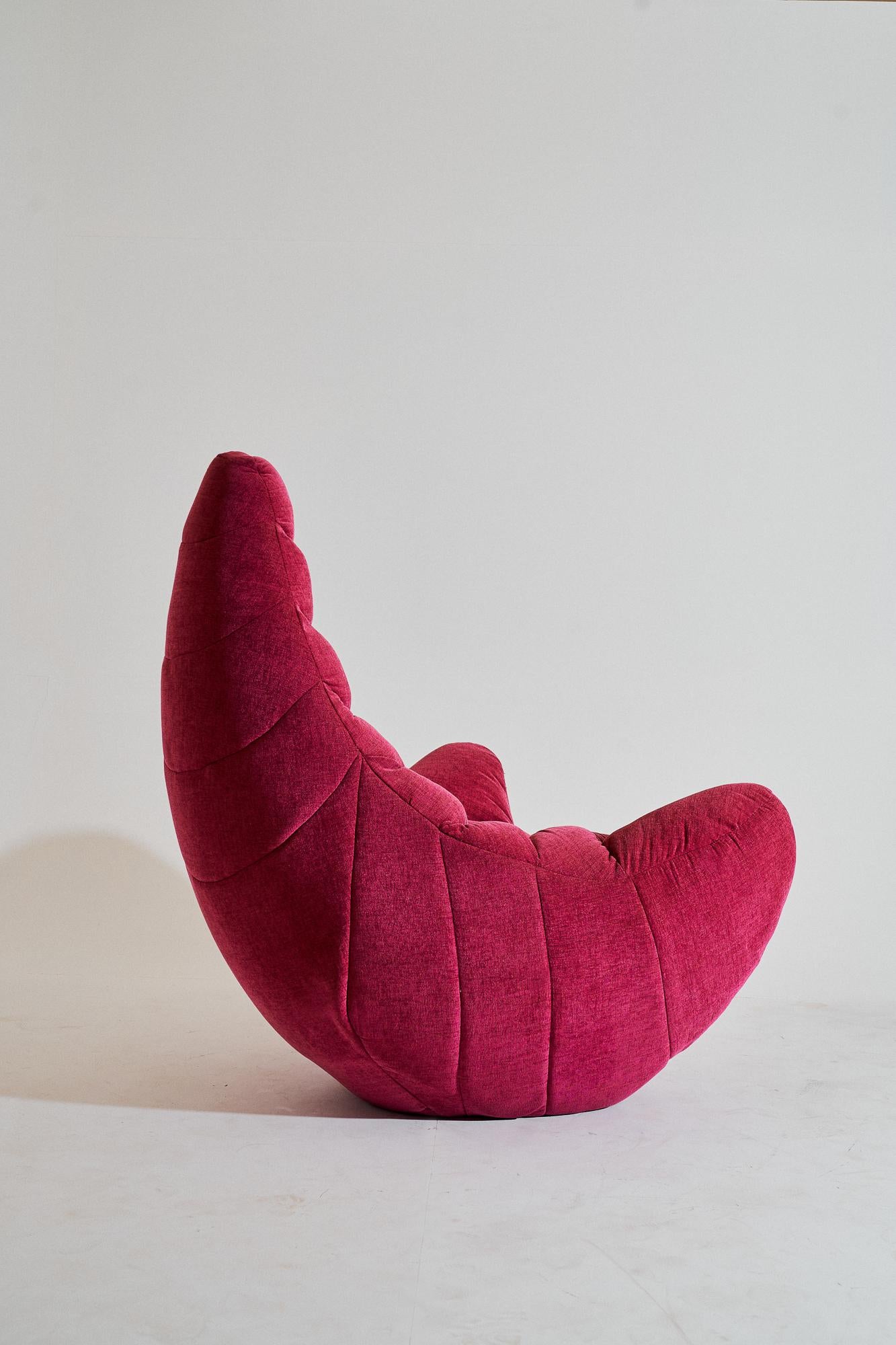 Indian Sculptural Upholstered Popcorn Armchair by Kunaal Kyhaan For Sale