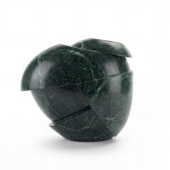 Sculptural Vase Vessel in Imperial Green Marble by Barberini & Gunnell