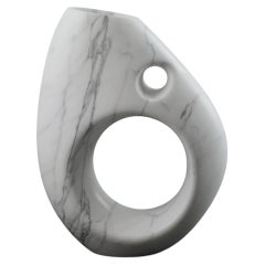 Sculptural Vase Vessel in Statuary Marble by Barberini & Gunnell