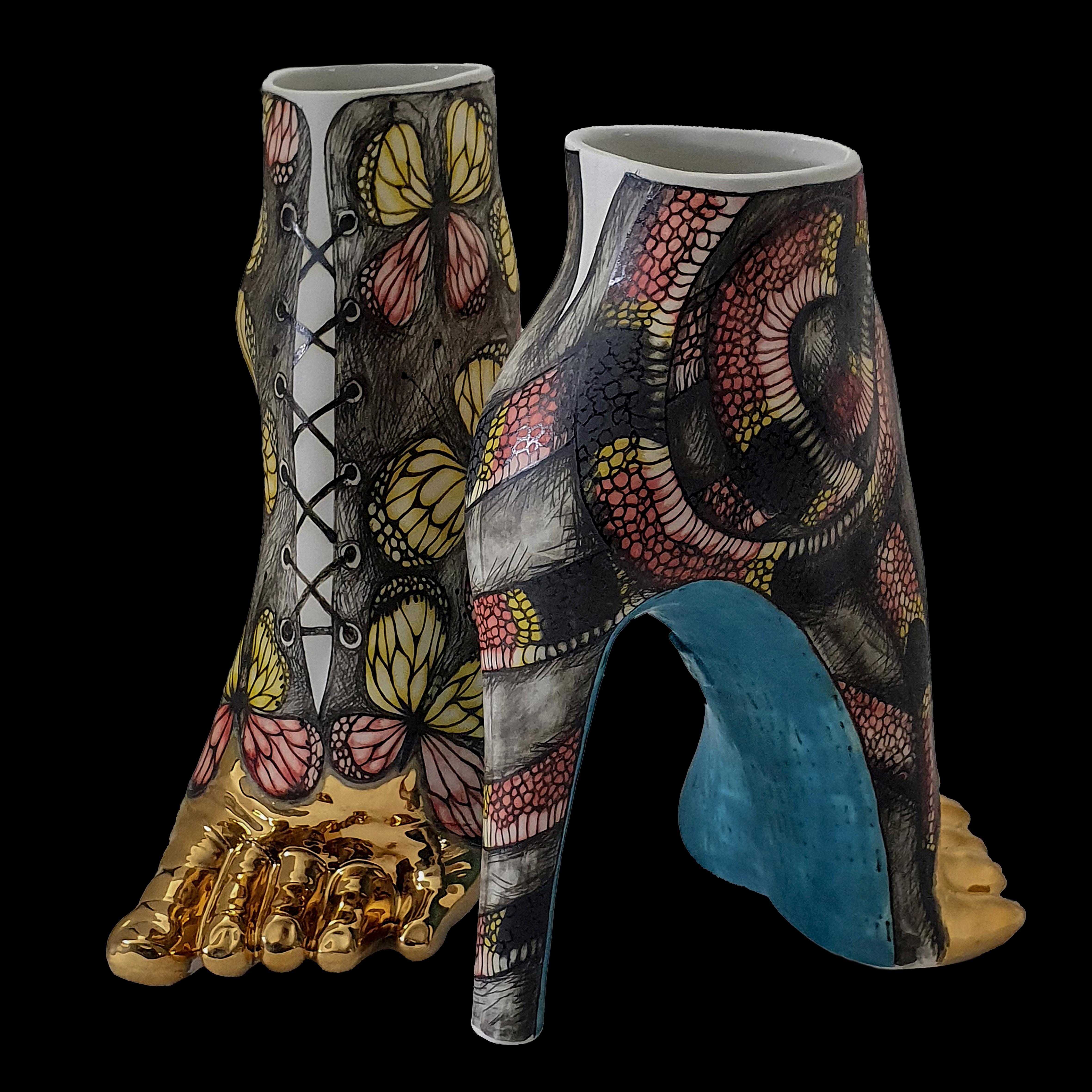 Vasi scultura di Elica Studio Porcellana Oro Fatti a mano Italia Contemporanei 5