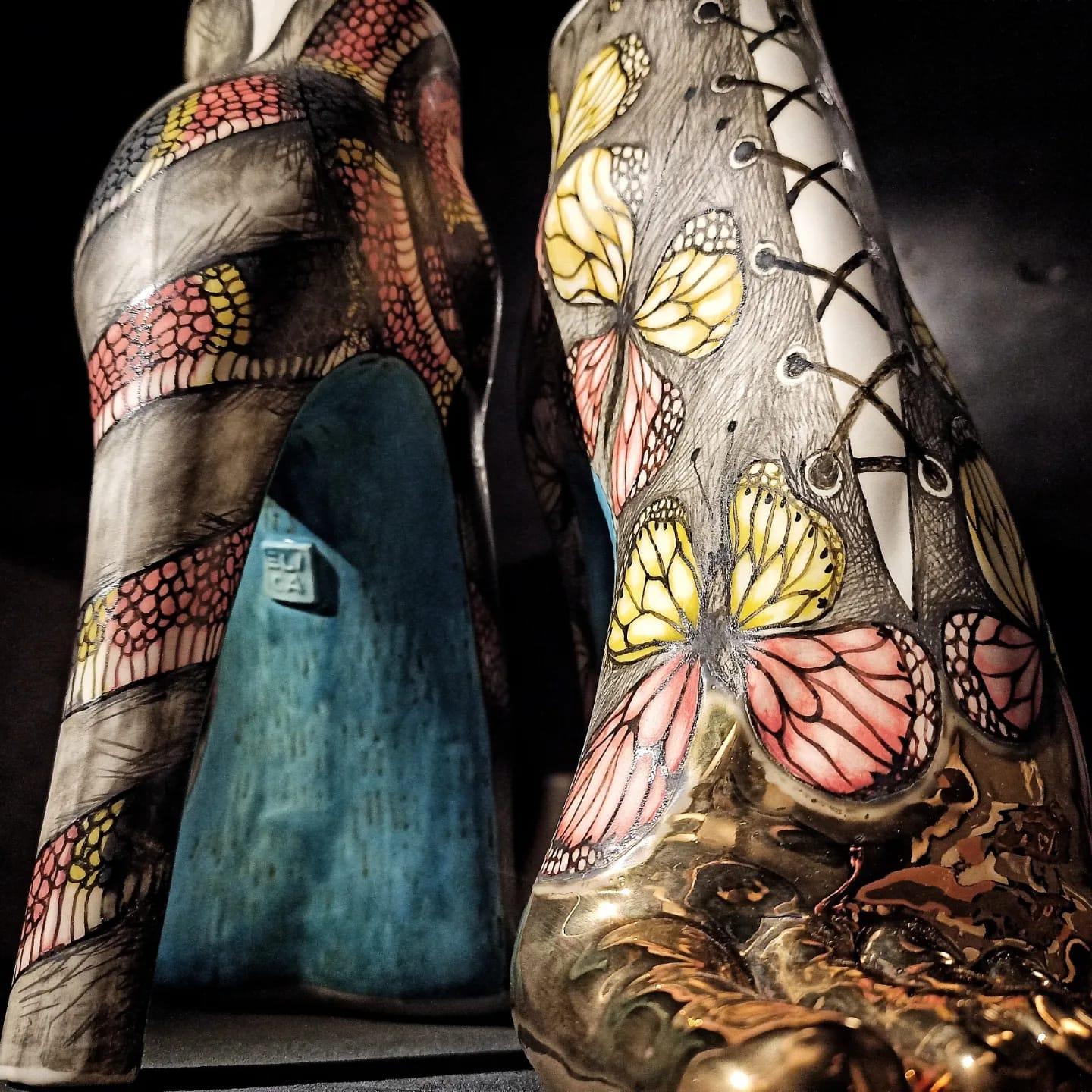 Vasi scultura di Elica Studio Porcellana Oro Fatti a mano Italia Contemporanei In condizioni Nuovo a London, GB