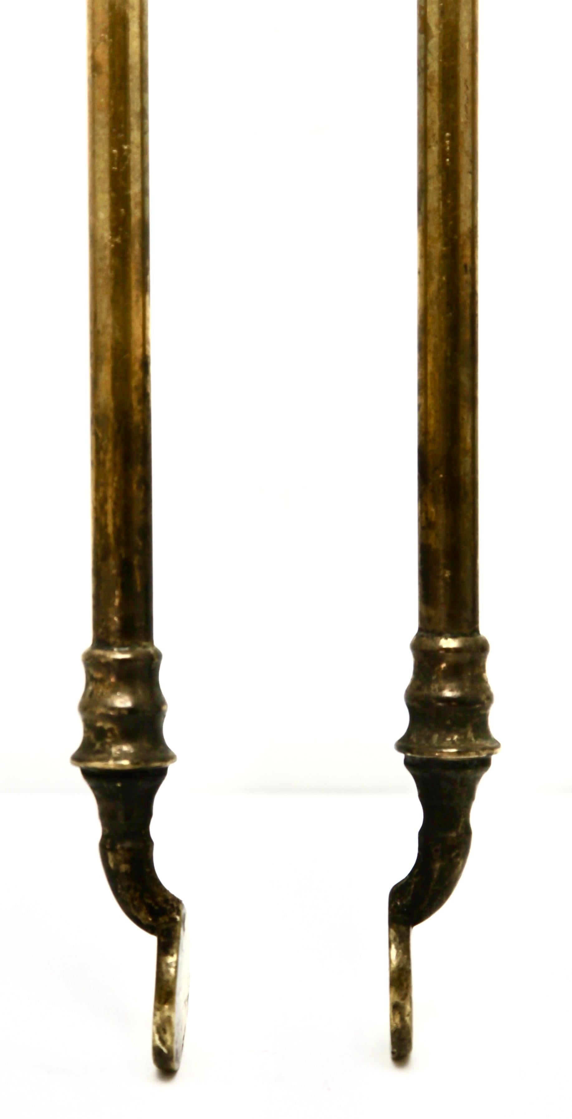 Sculptural Very Decorative Solid Brass Three-Piece Fire Tool Set, 1870s 2