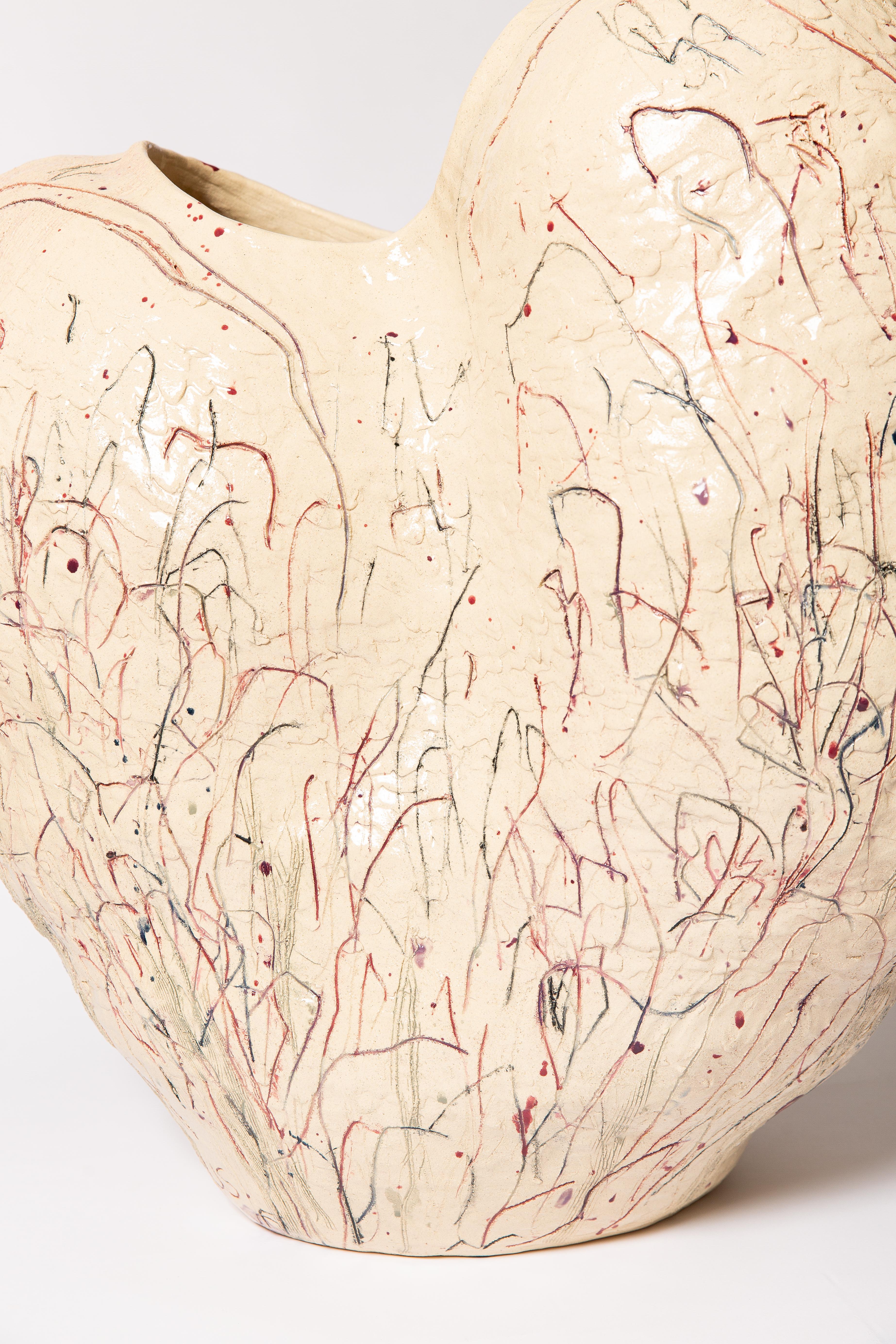 Vaso scultoreo di Jacque Faus in vendita 3