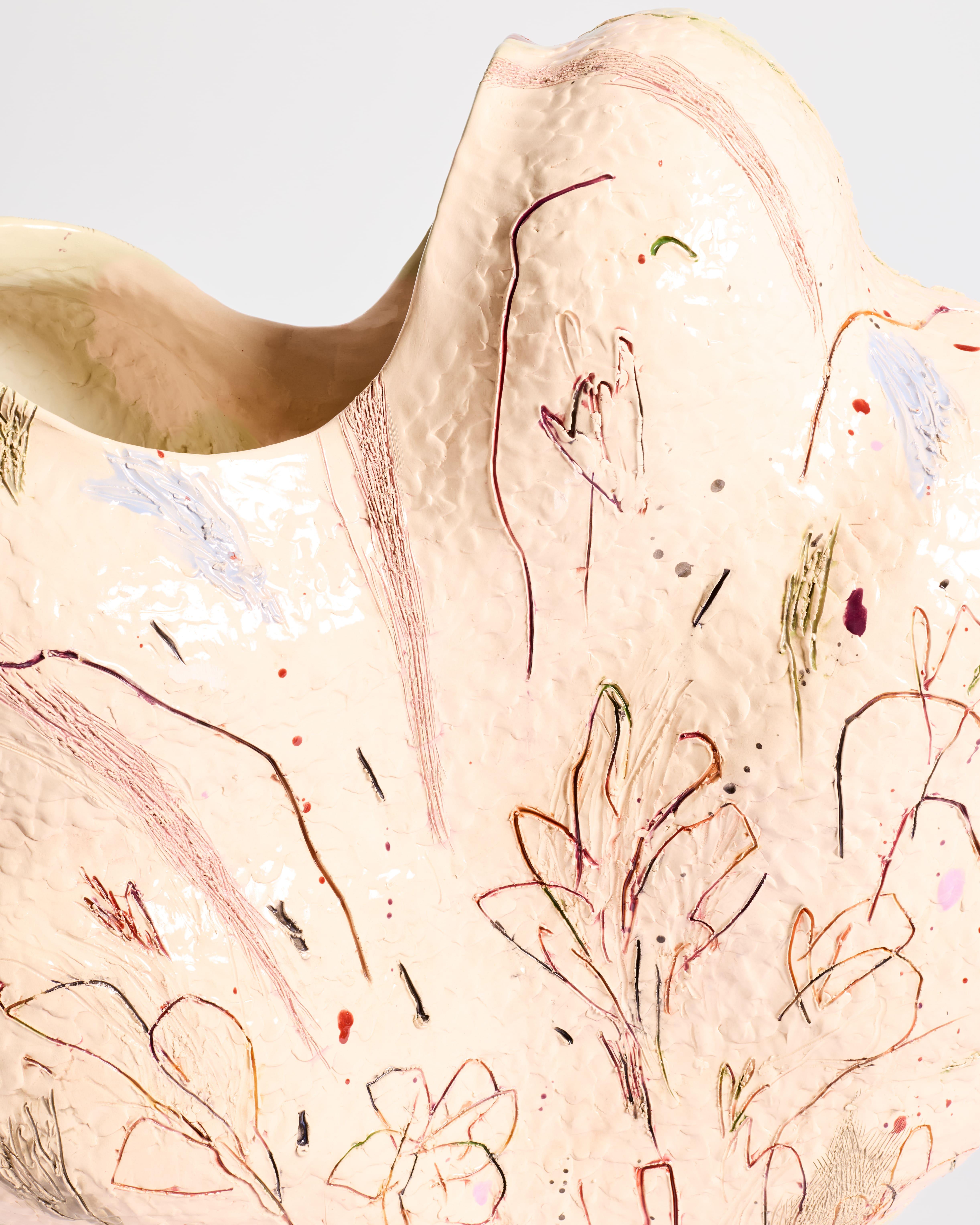 Vaso scultoreo di Jacque Faus in vendita 3