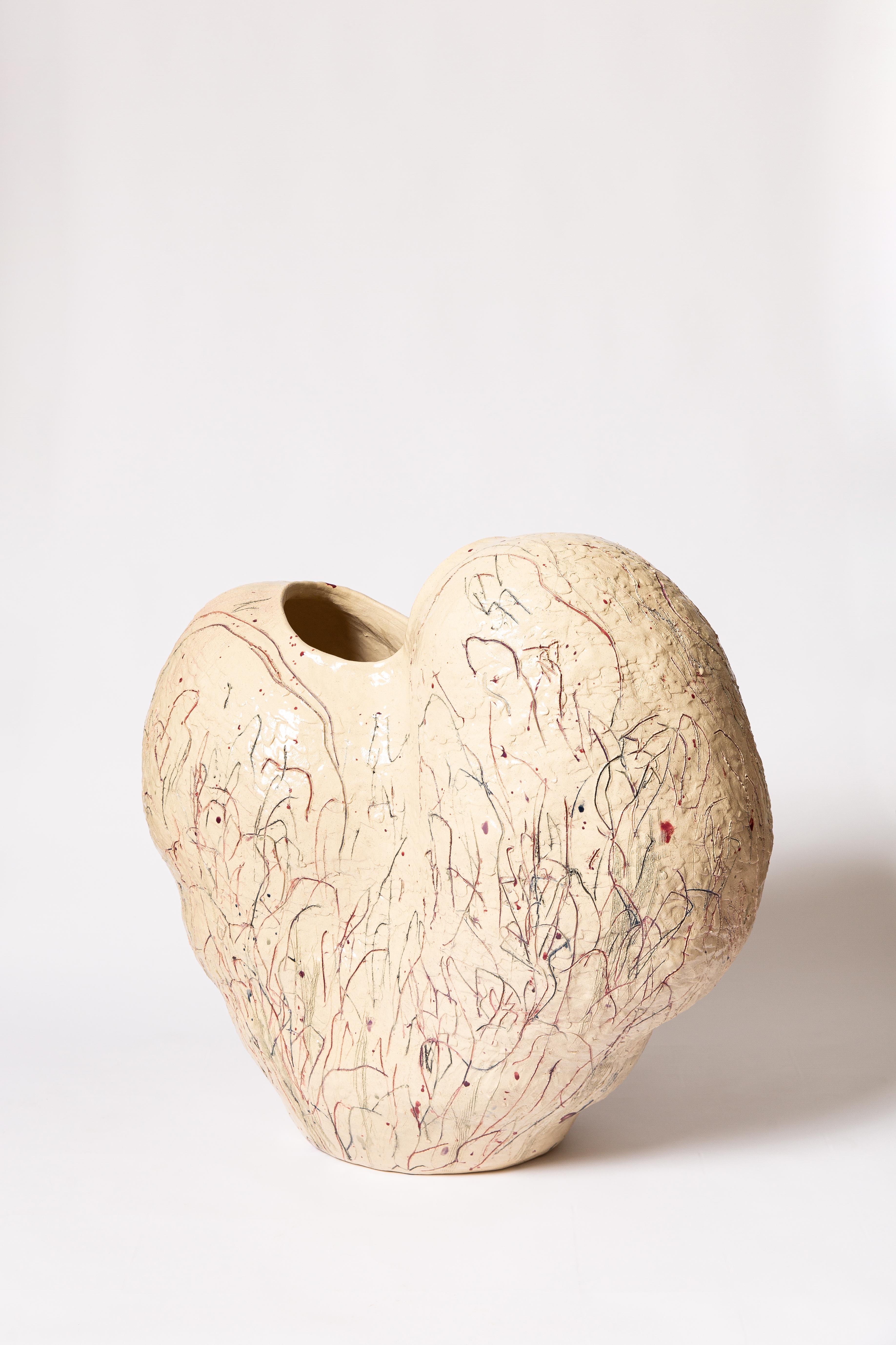 Brasiliano Vaso scultoreo di Jacque Faus in vendita