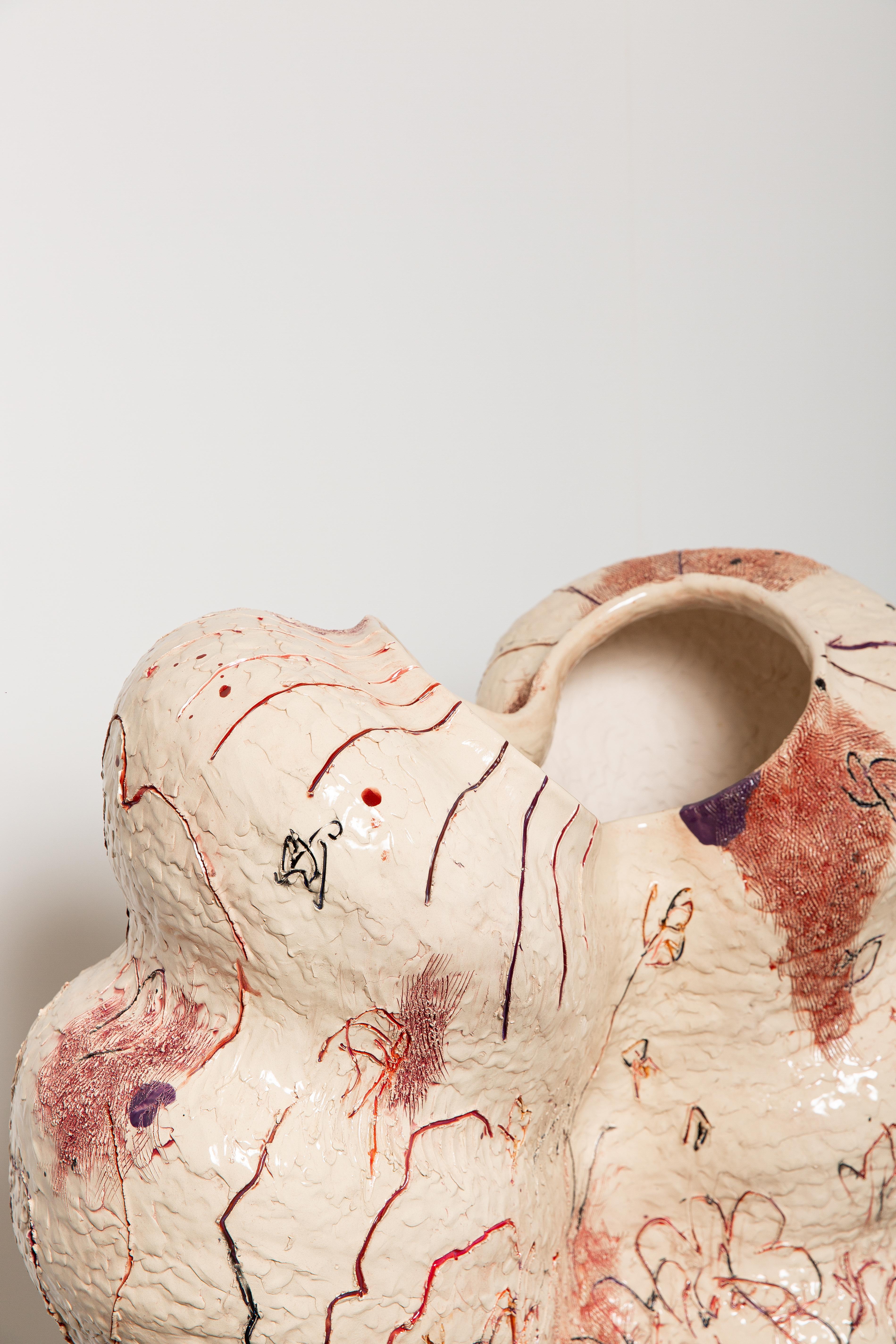 Brazilian Sculptural Vessel by Jacque Faus For Sale