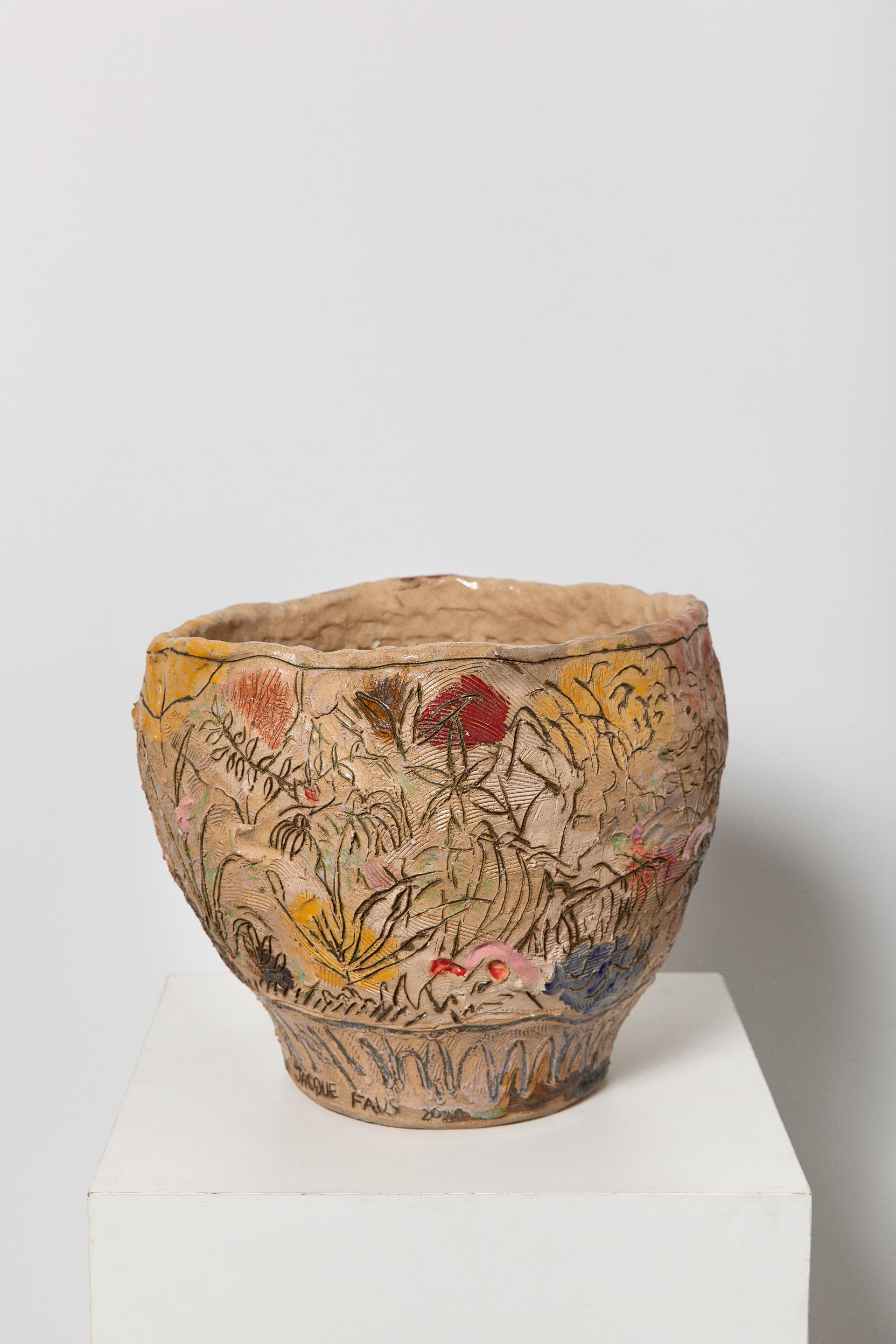 Brasiliano Vaso scultoreo di Jacque Faus in vendita