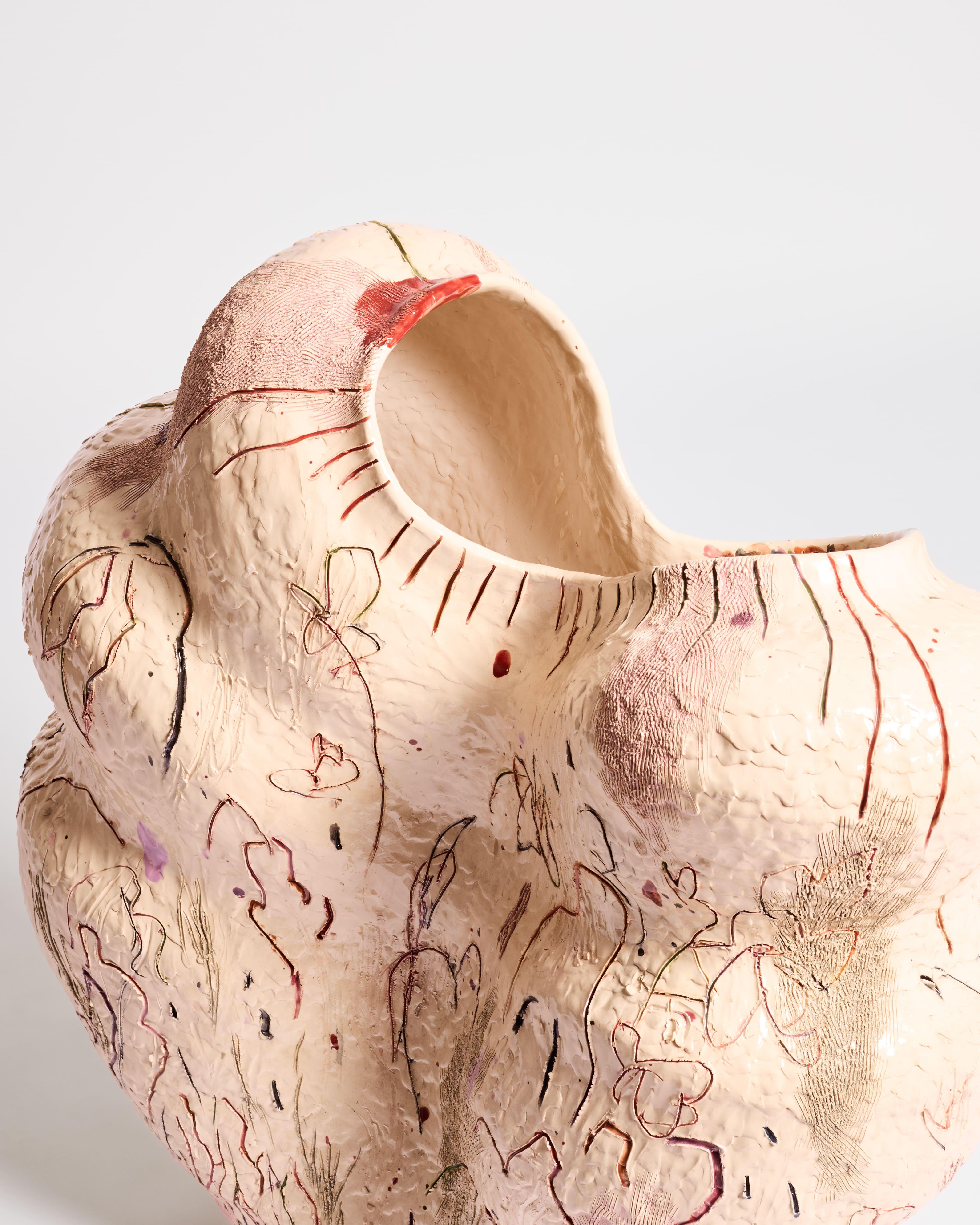 Brasiliano Vaso scultoreo di Jacque Faus in vendita