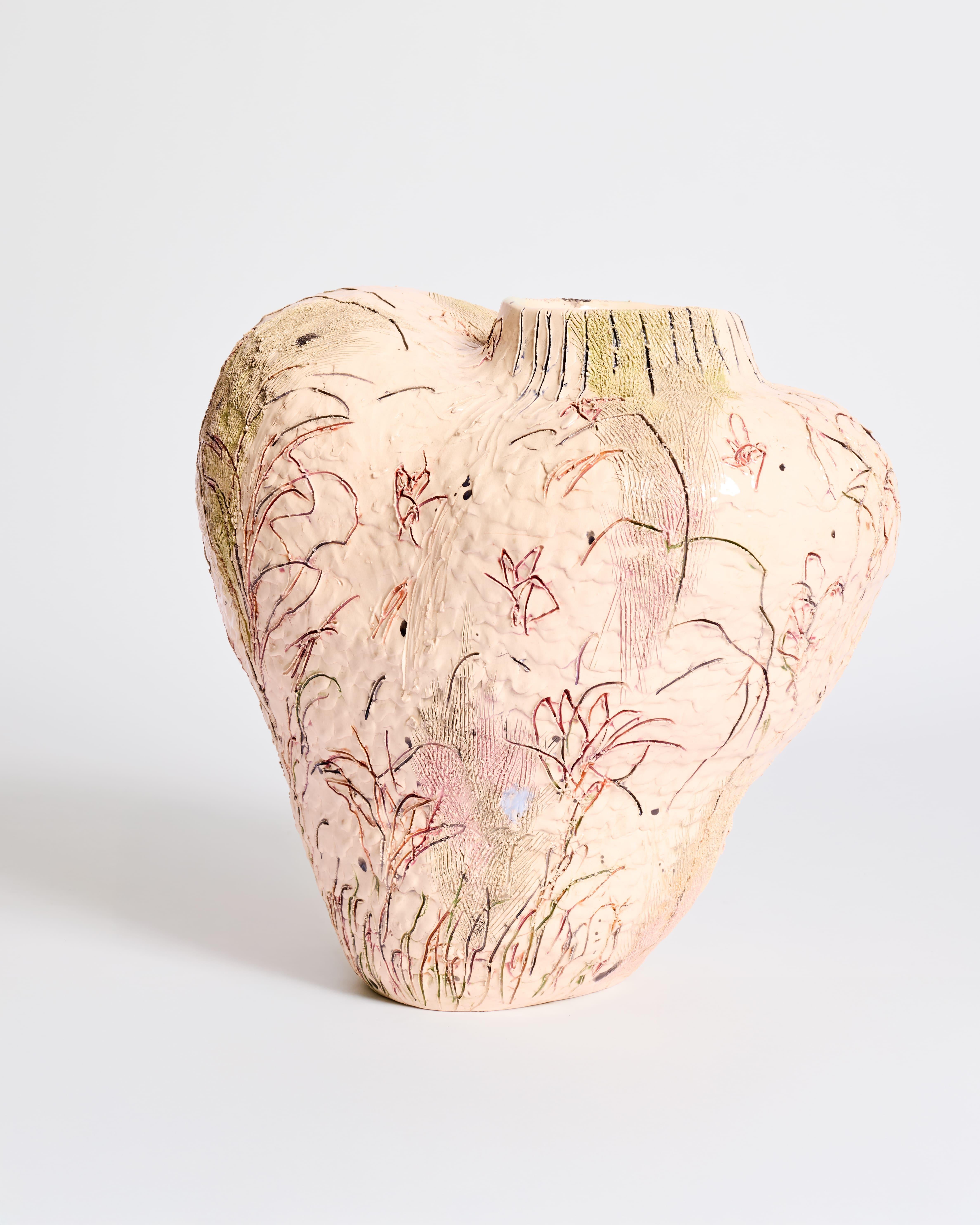 Brasiliano Vaso scultoreo di Jacque Faus in vendita