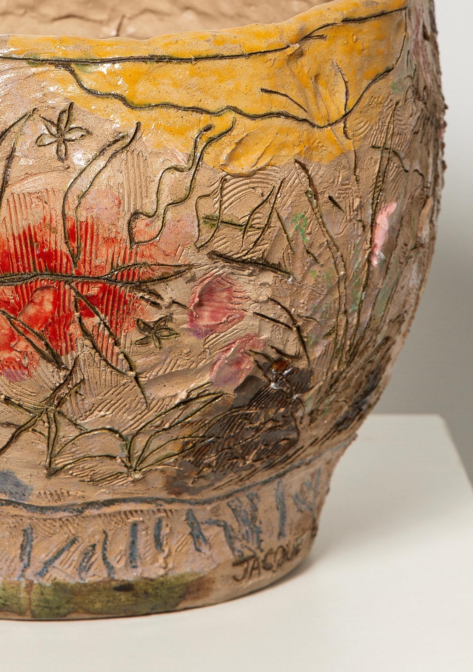 Brazilian Sculptural Vessel by Jacque Faus For Sale