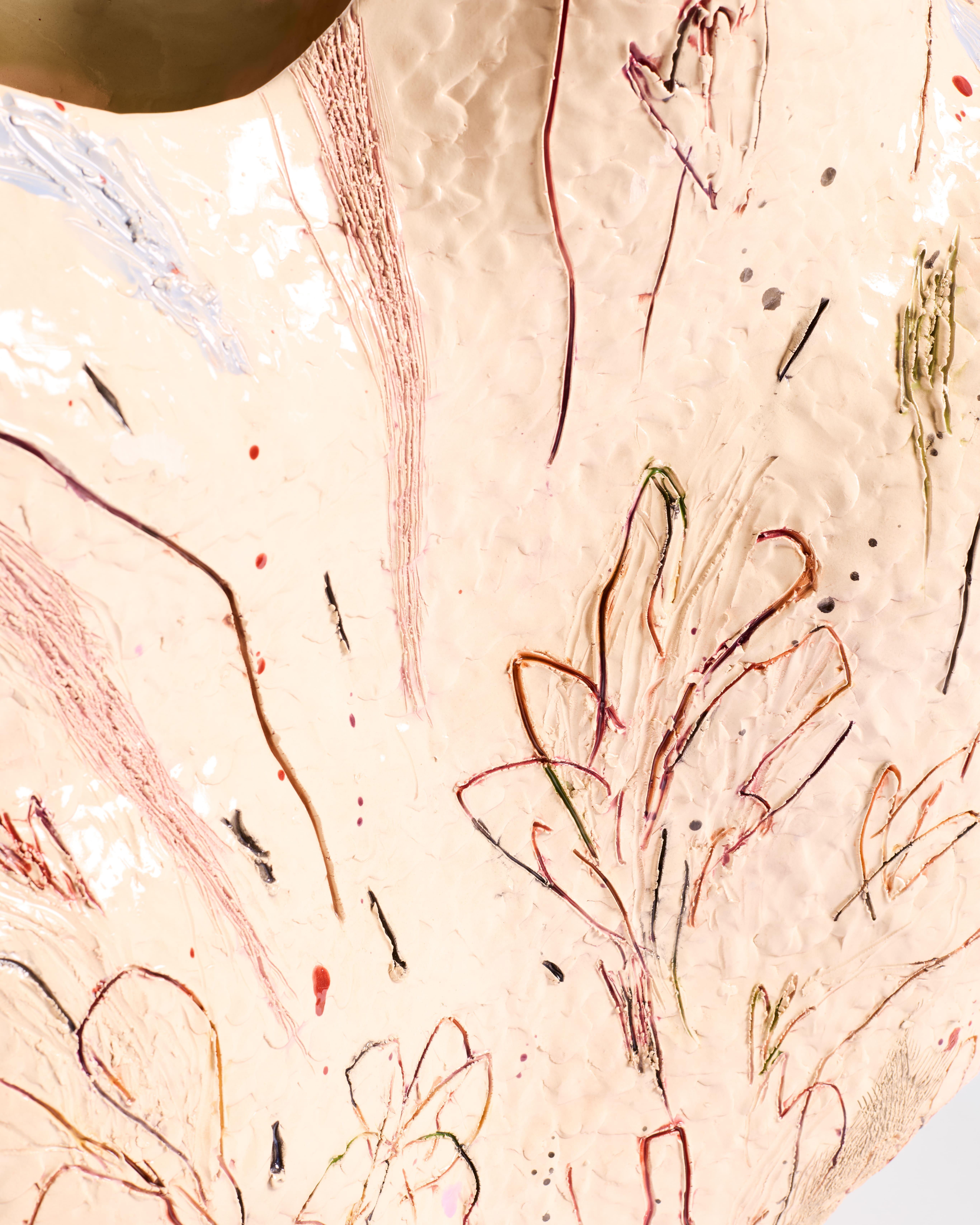 Ceramica Vaso scultoreo di Jacque Faus in vendita