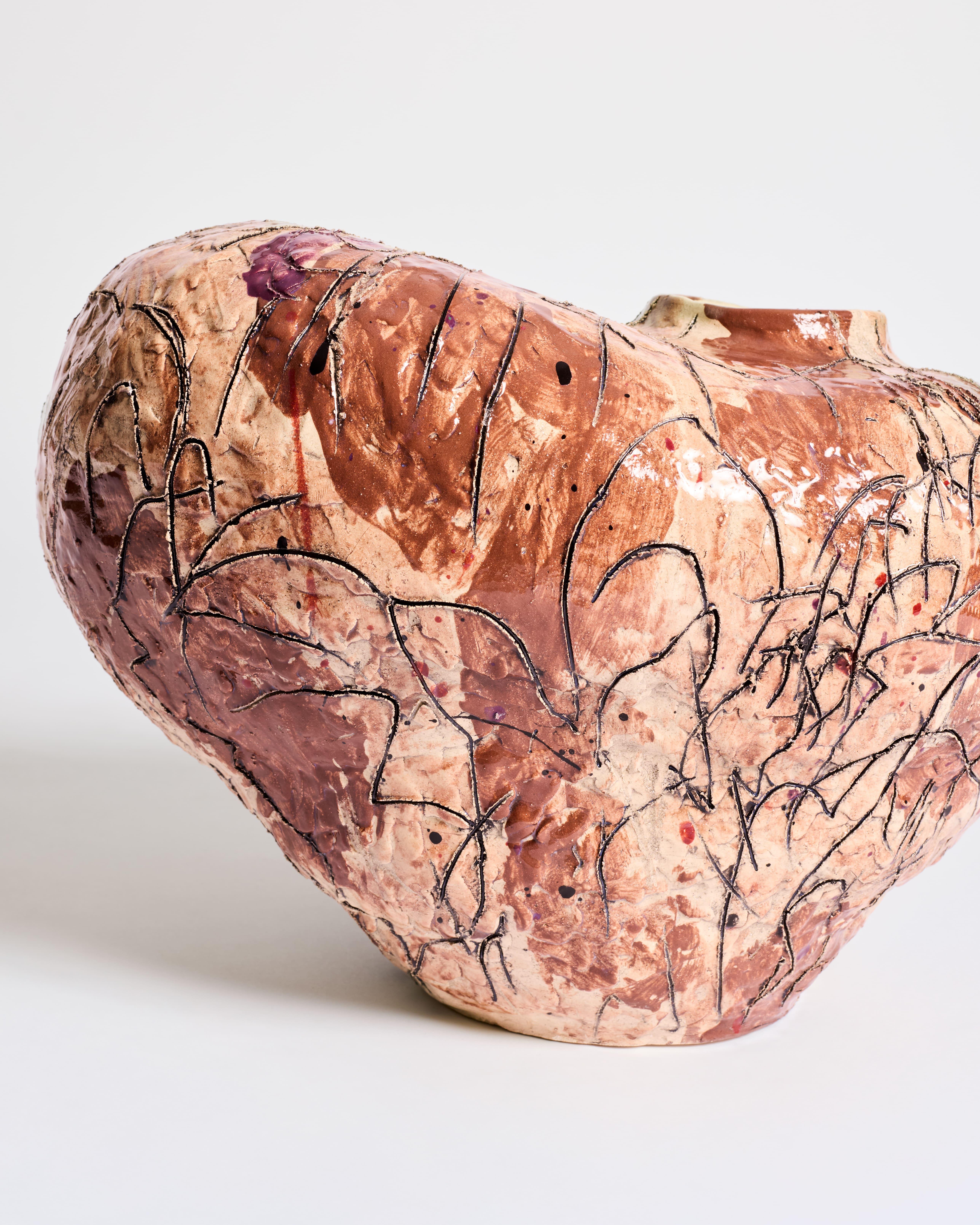 Ceramica Vaso scultoreo di Jacque Faus in vendita