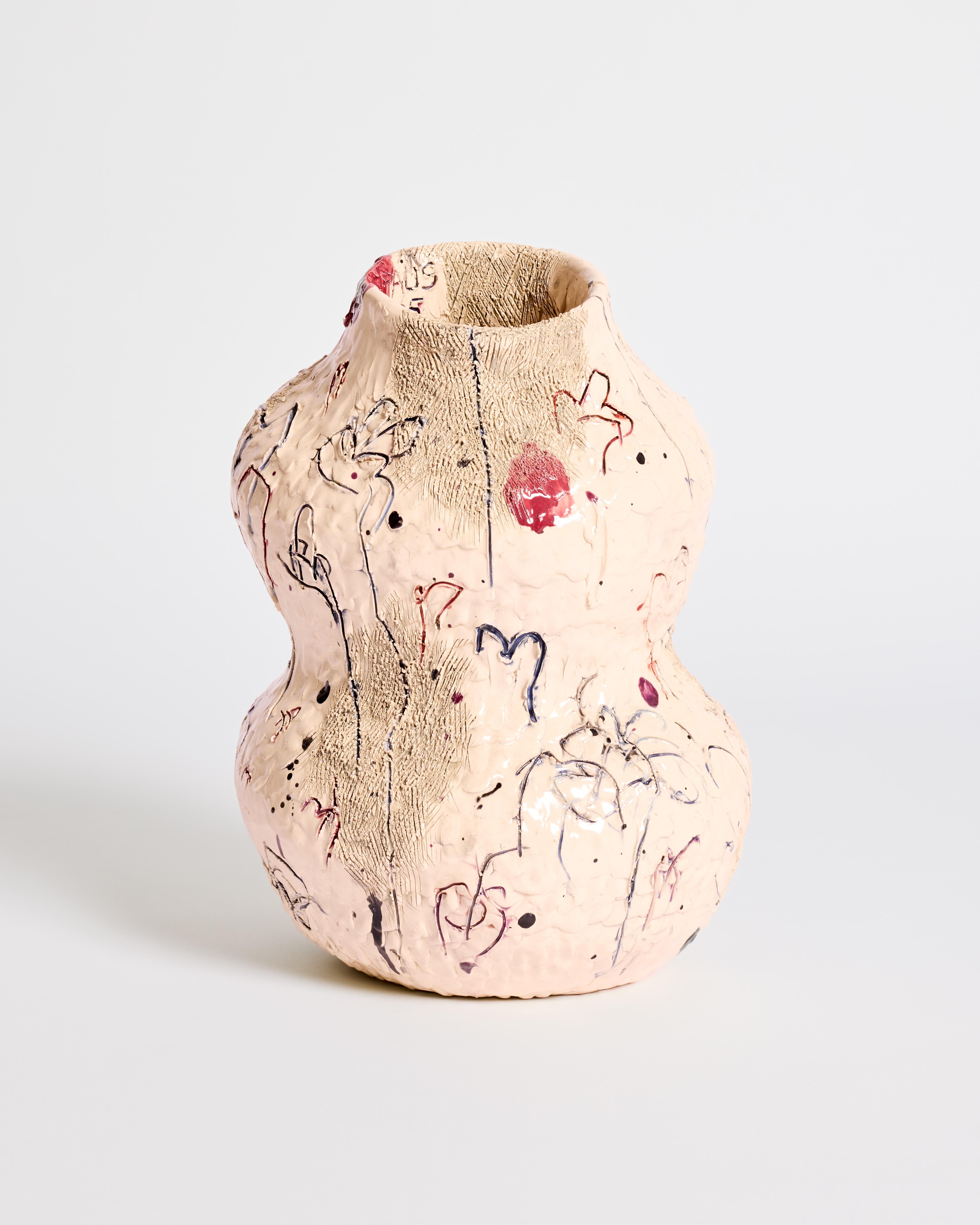 Ceramica Vaso scultoreo di Jacque Faus in vendita