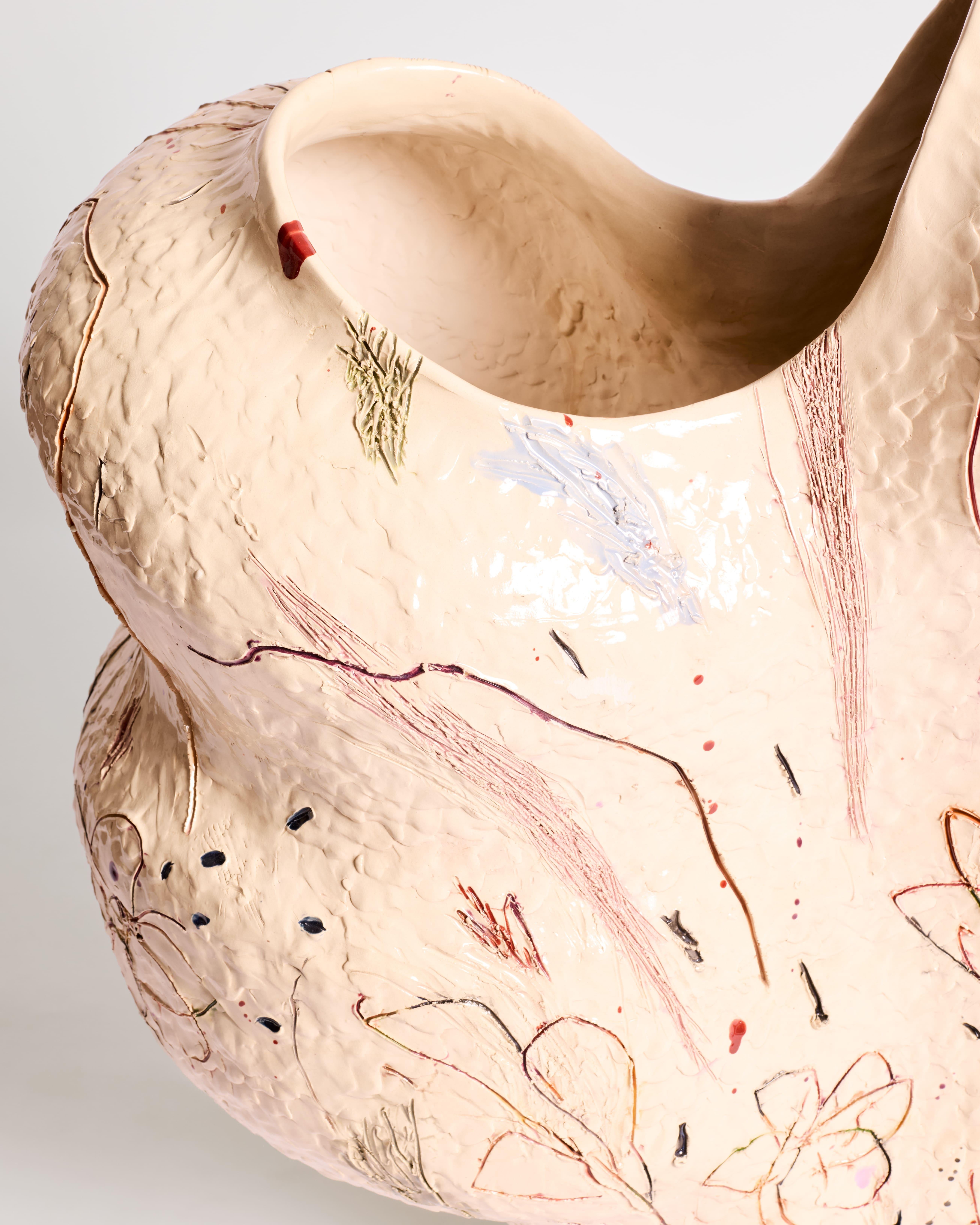 Vaso scultoreo di Jacque Faus in vendita 1