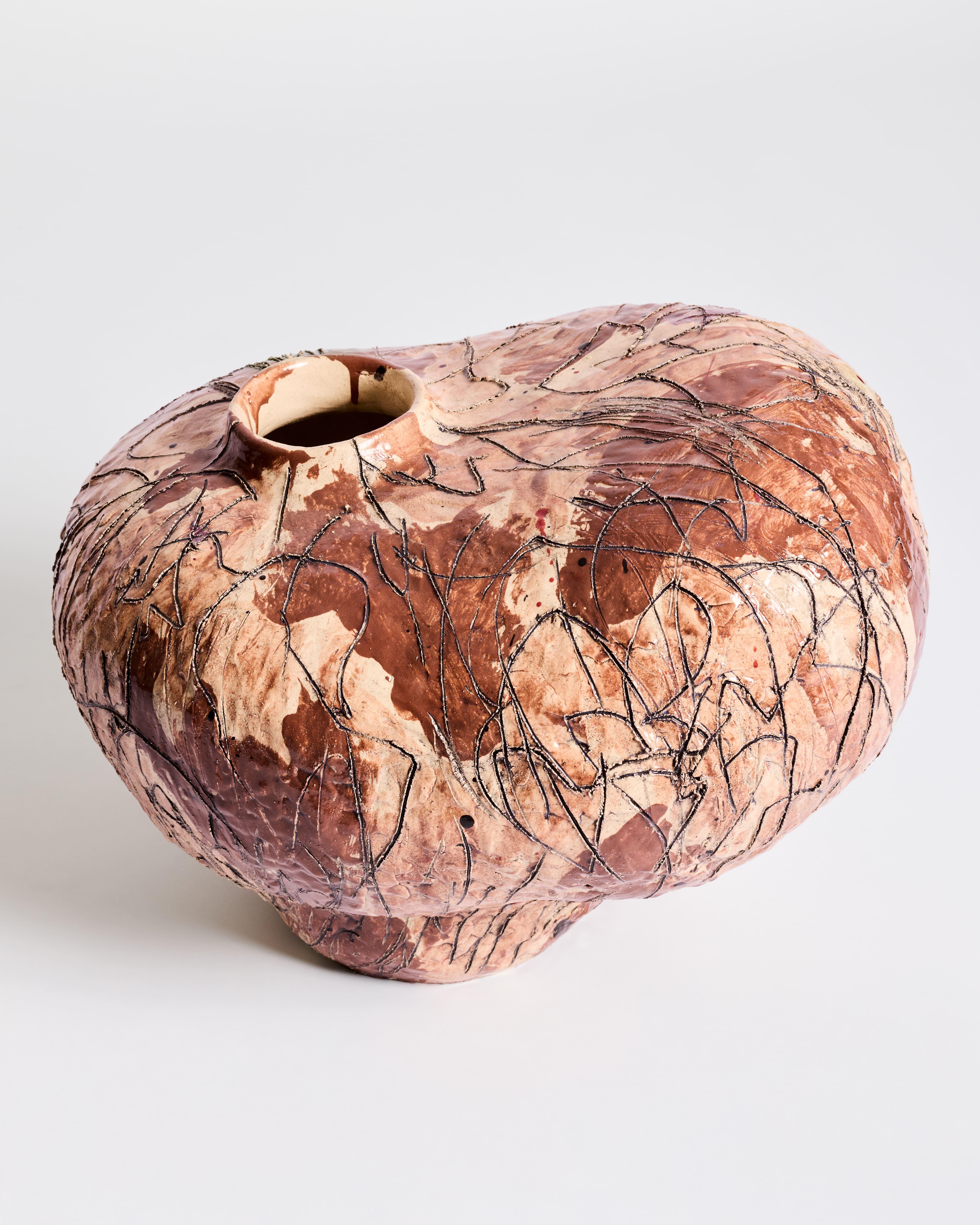 Vaso scultoreo di Jacque Faus in vendita 1