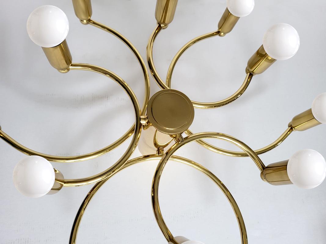 Minimalist Sculptural Vintage Ceiling Light Flush Mount Chandelier, 1960s For Sale