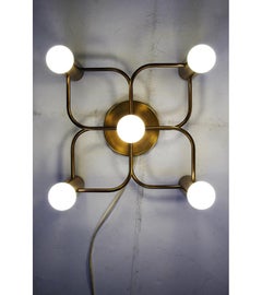 Sculptural Vintage Ceiling Wall Light Flush Mount, 1960s