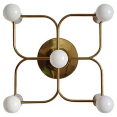 Sculptural Retro Ceiling Wall Light Flush Mount, 1960s