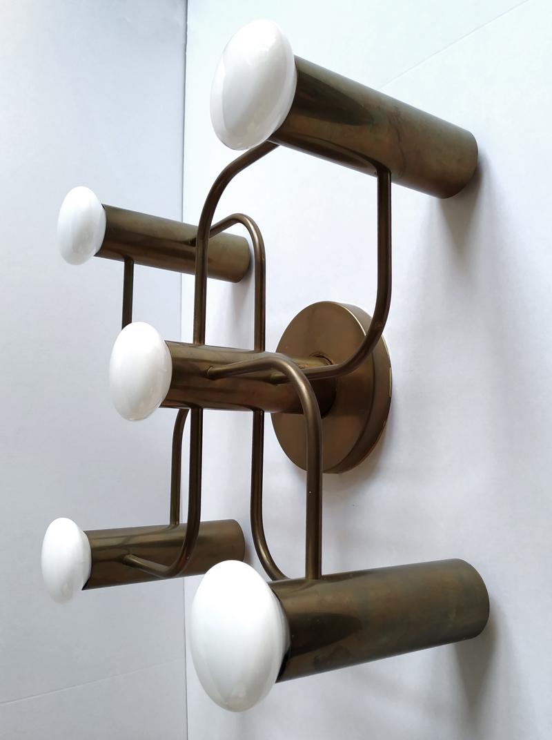 Sculptural Vintage Ceiling Wall Light Flushmount by Leola, 1960s In Good Condition In Berlin, DE