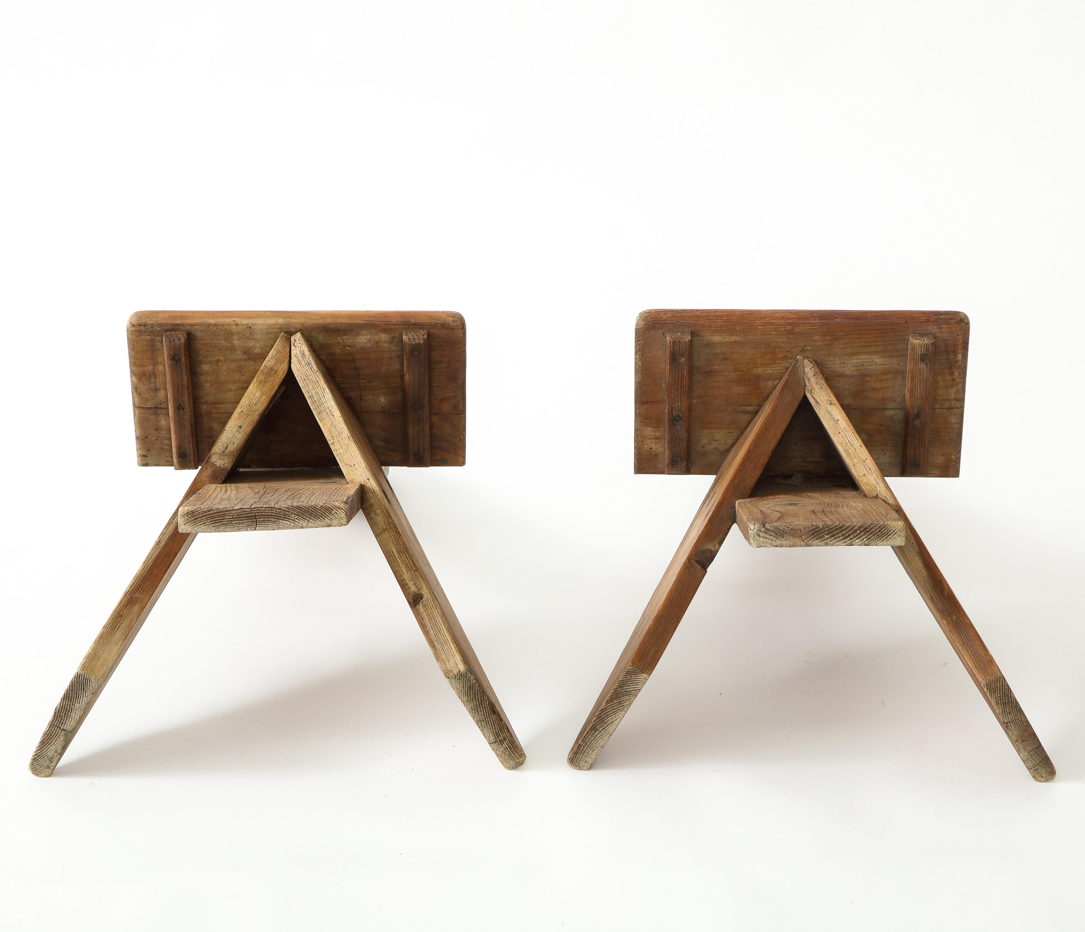 Sculptural Vintage Organic Modern Pine Side Chairs, France, 1960s 6