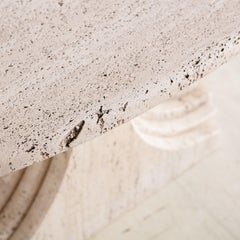 Sculptural Vintage Travertine Coffee Table attributed to Carlo Scarpa