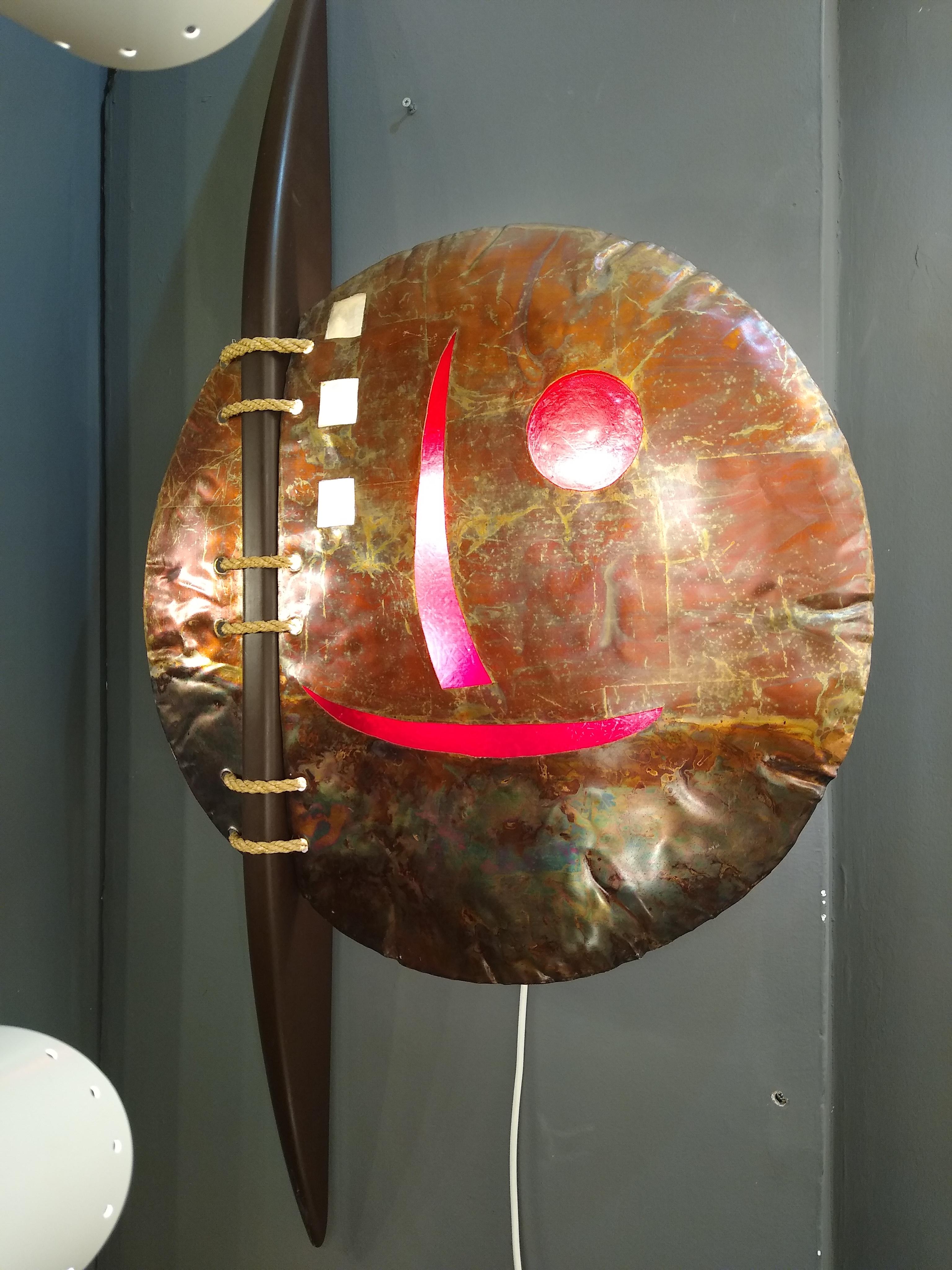 Sculptural Wall Art/Lamp, Italy 1980s For Sale 7