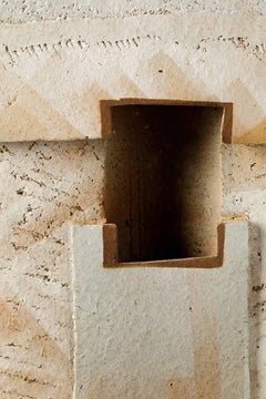 Sculptural Wall Ceramic Panel by Jacqueline Paul Dauphin La Borne Yves Mohy