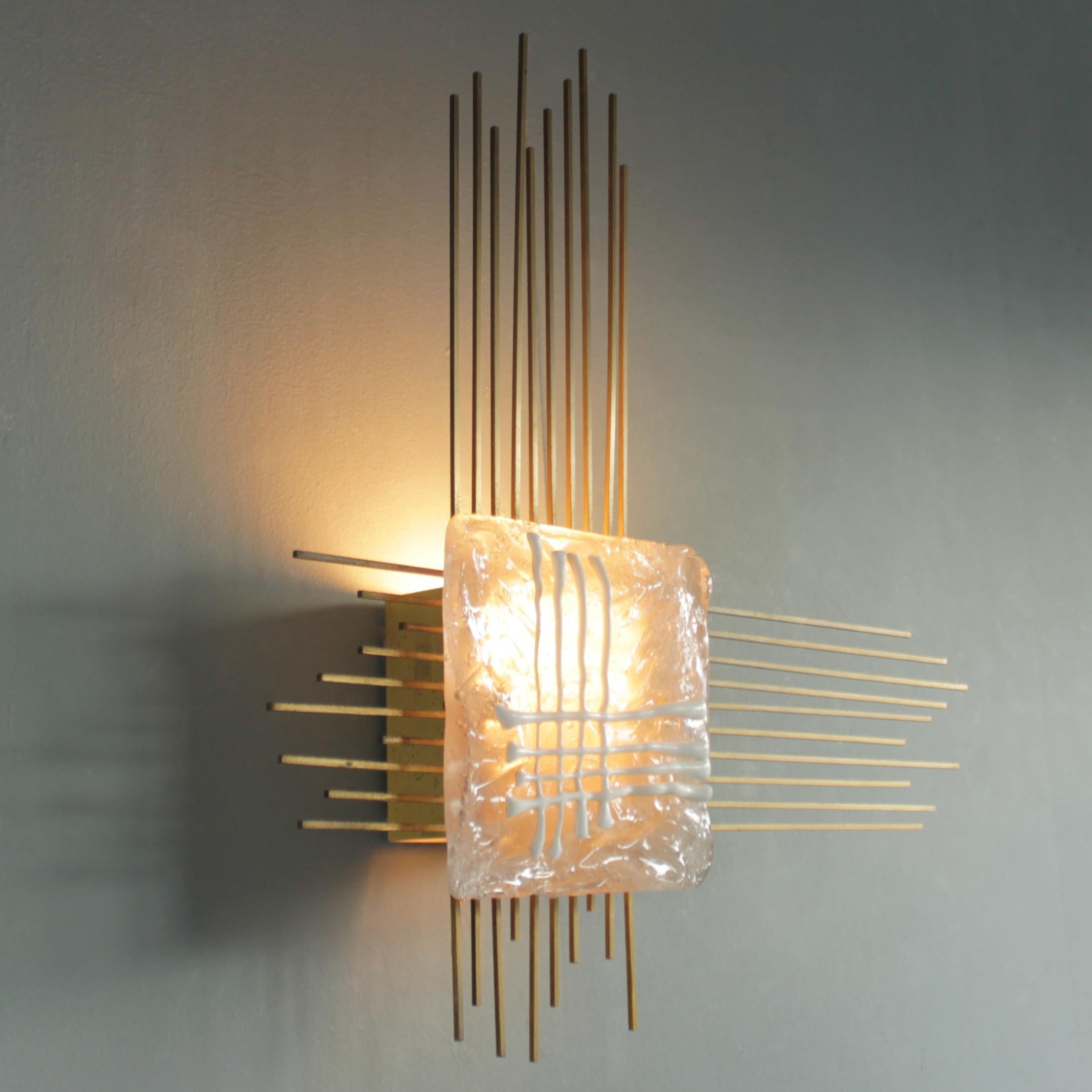 Mid-Century Modern Sculptural Wall Light by Angelo Brotto for Esperia Italy, 60s For Sale