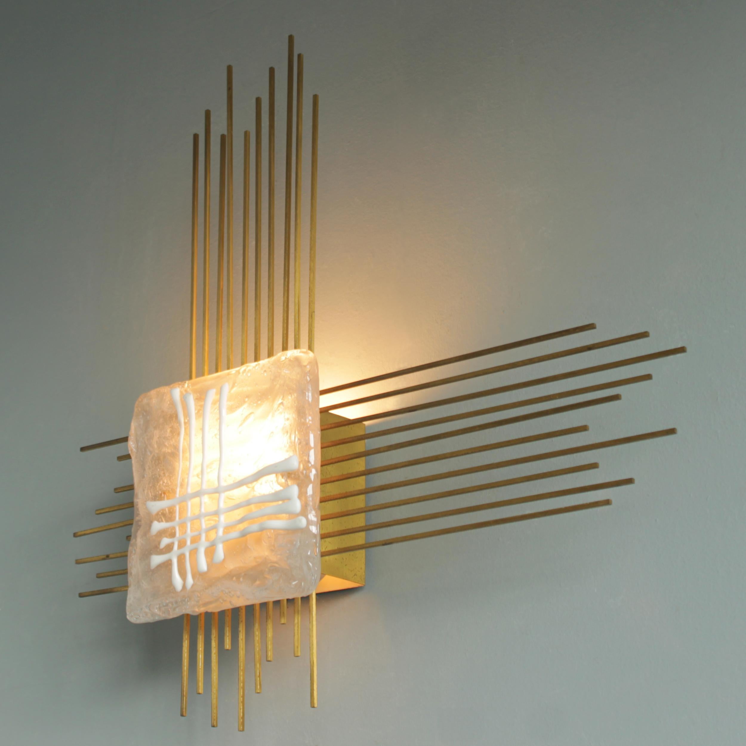 Sculptural Wall Light by Angelo Brotto for Esperia Italy, 60s In Good Condition For Sale In JM Haarlem, NL