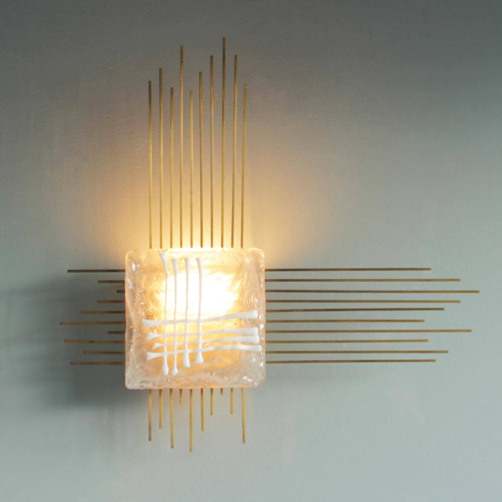 Brass Sculptural Wall Light by Angelo Brotto for Esperia Italy, 60s For Sale