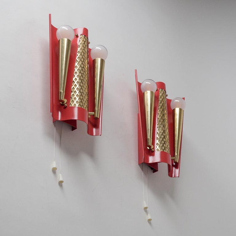 Sculptural Wall Lights, circa 1950 For Sale at 1stDibs