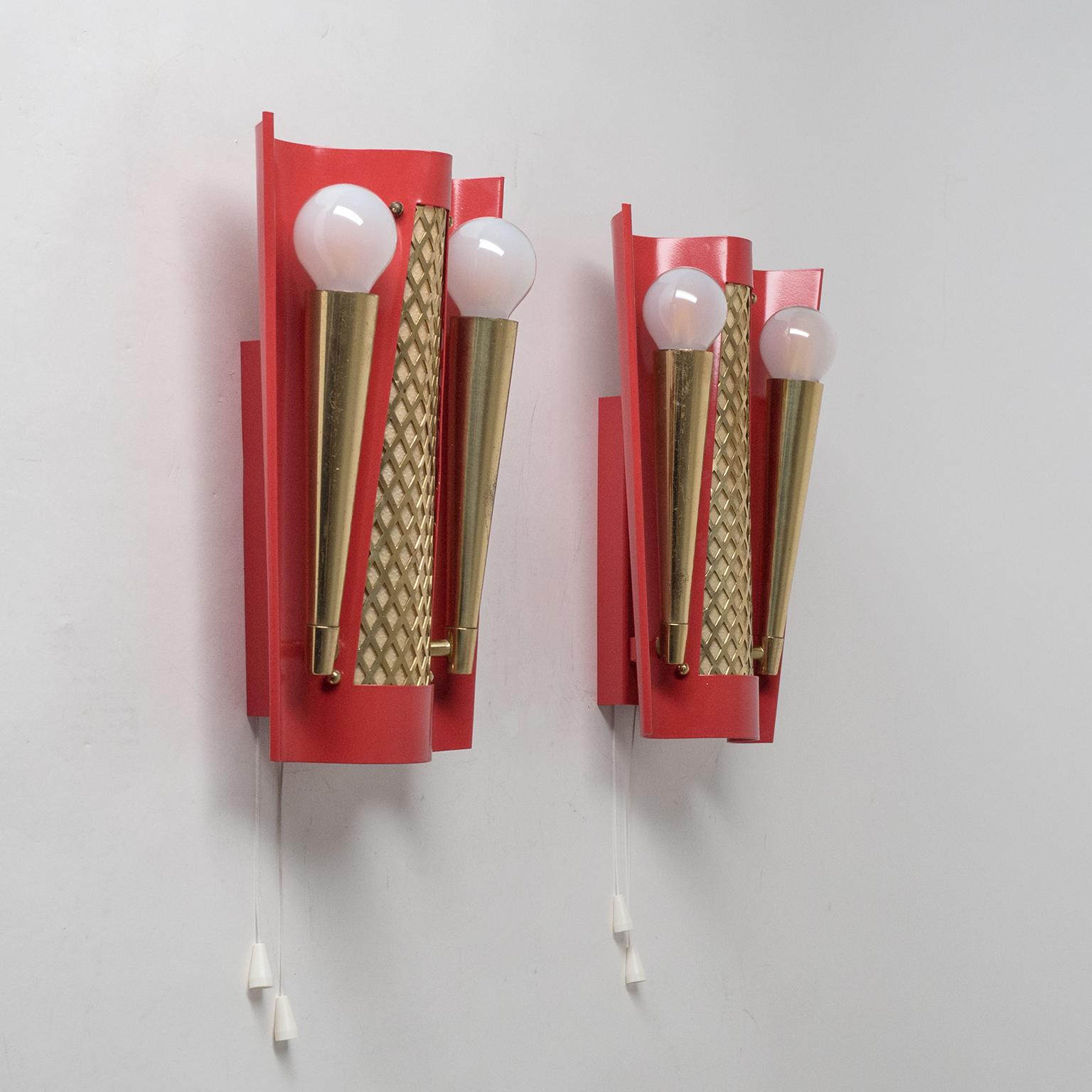 Sculptural Wall Lights, circa 1950 In Good Condition For Sale In Vienna, AT
